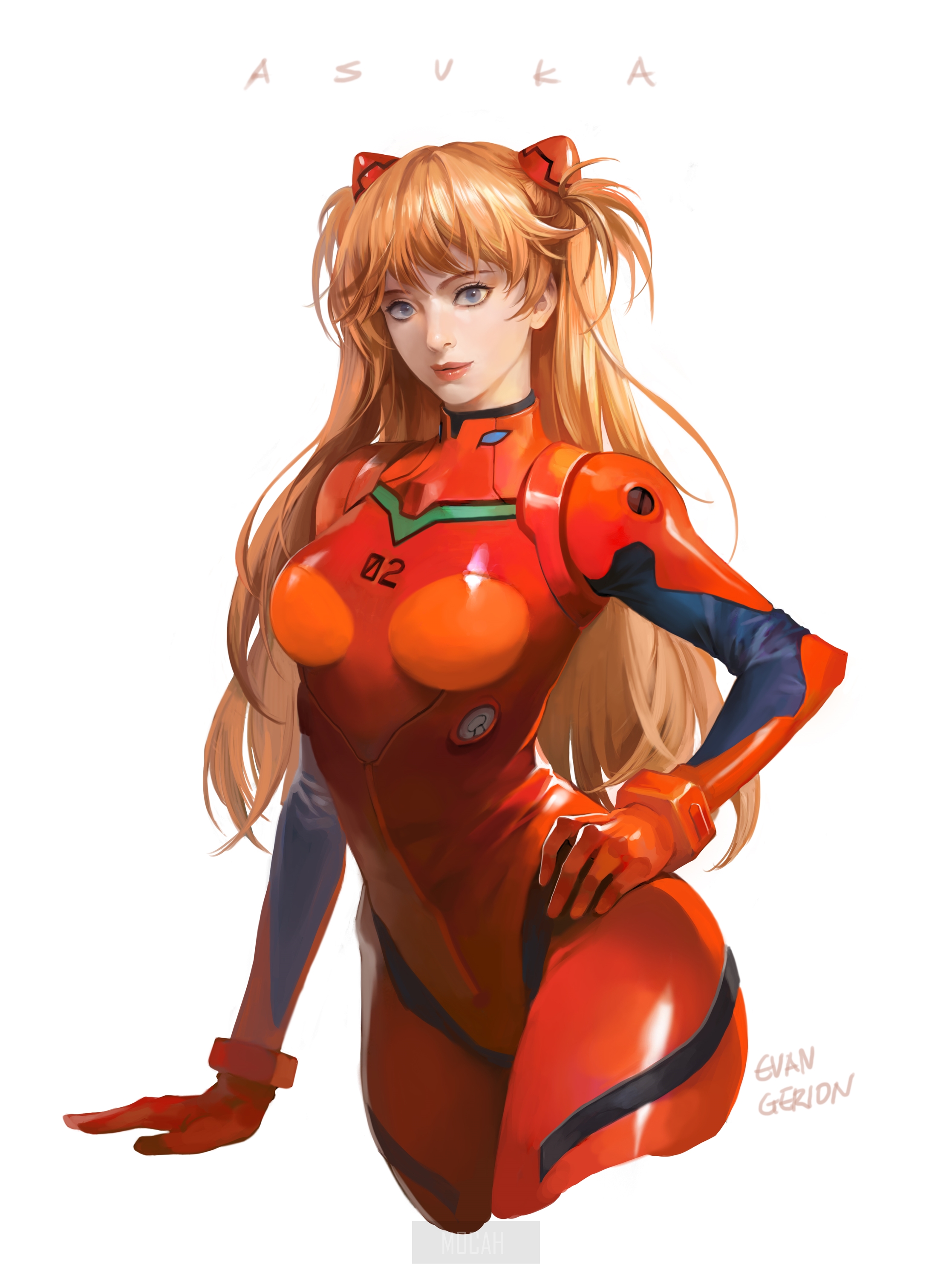 Asuka Langley Soryu from Neon Genesis Evangelion fan art HD Phone Wallpaper