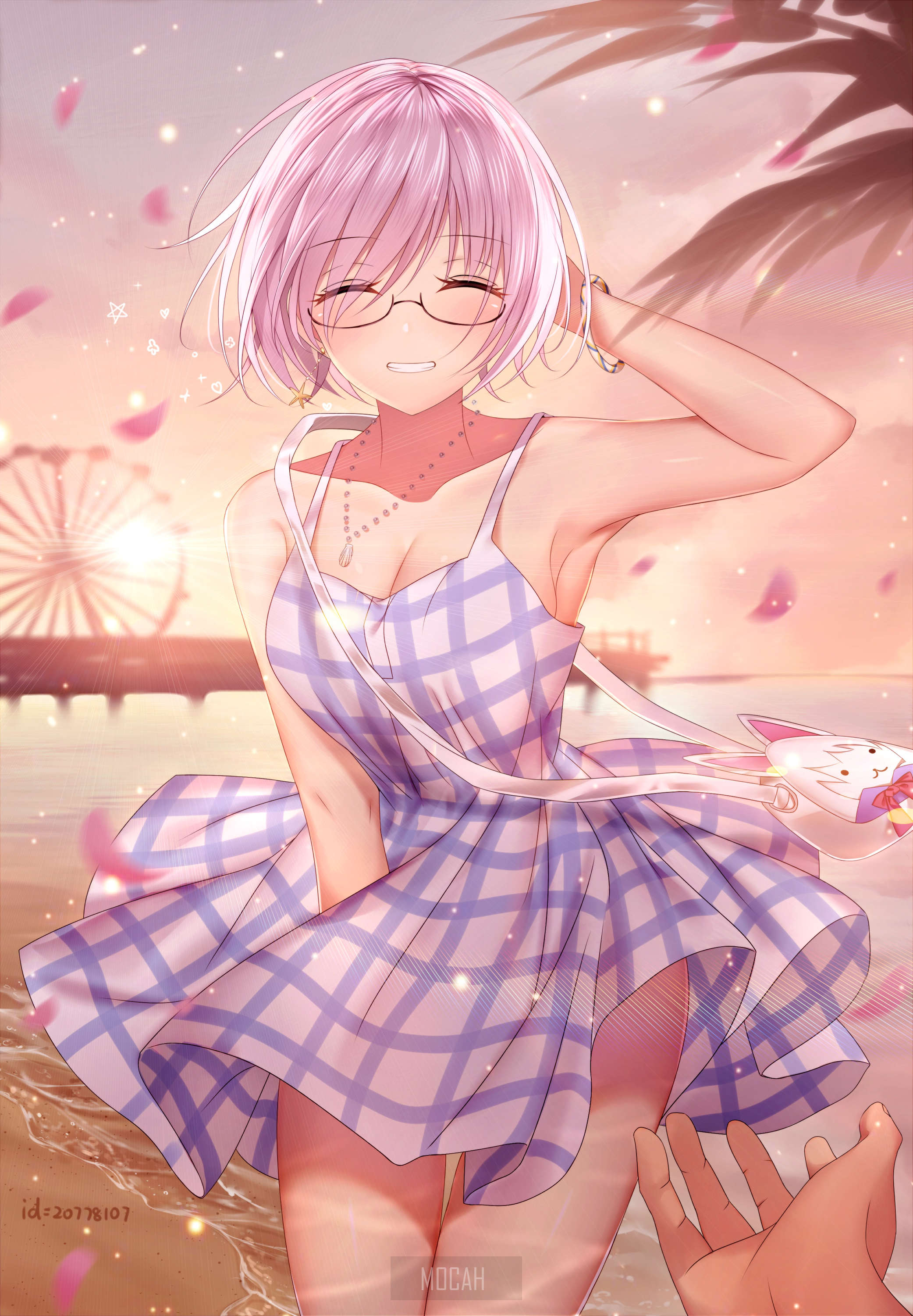 Mash Kyrielight from Fate/Grand Order at the beach HD Phone Wallpaper