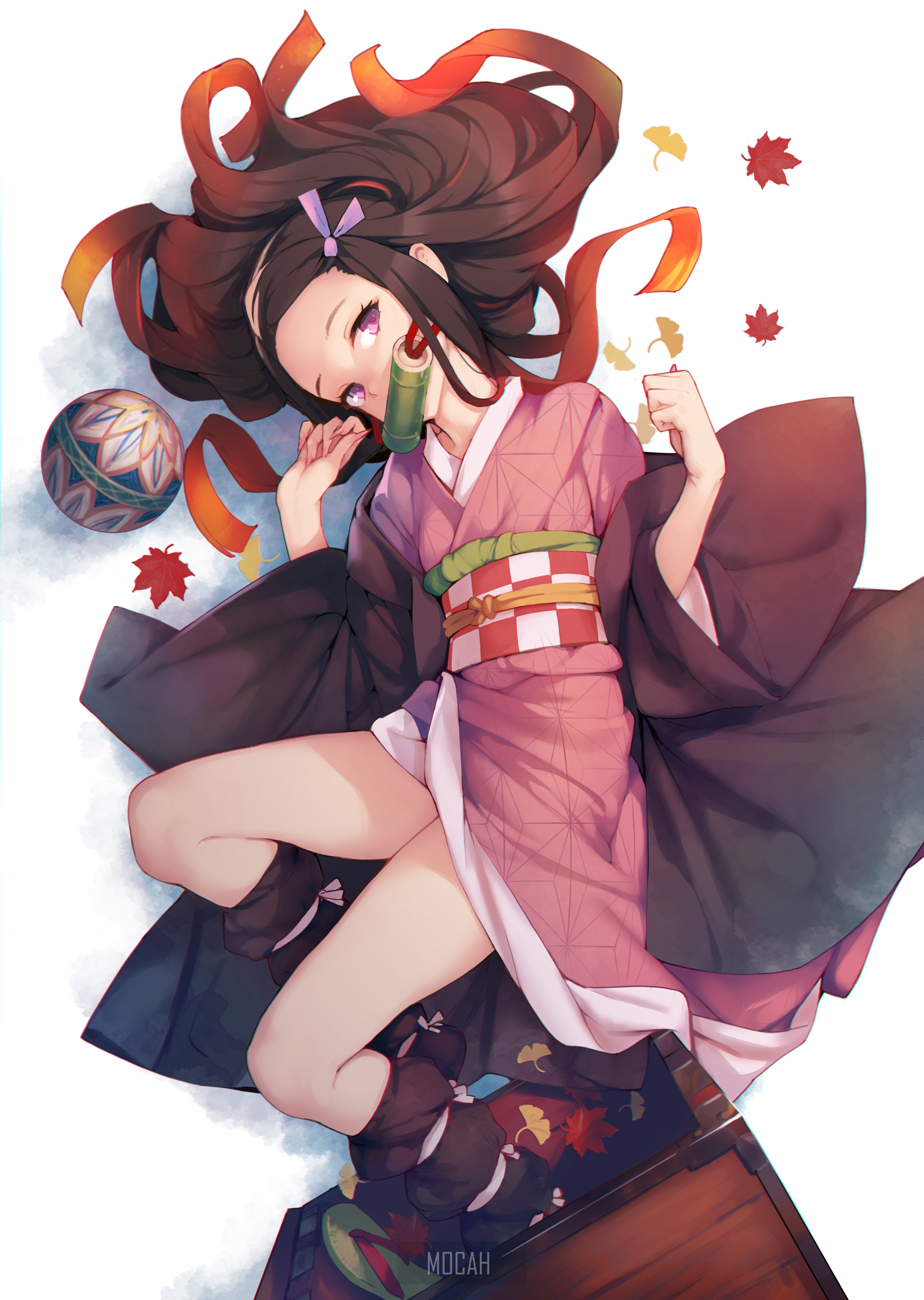 Kamado Nezuko from Kimetsu no Yaiba HD Phone Wallpaper