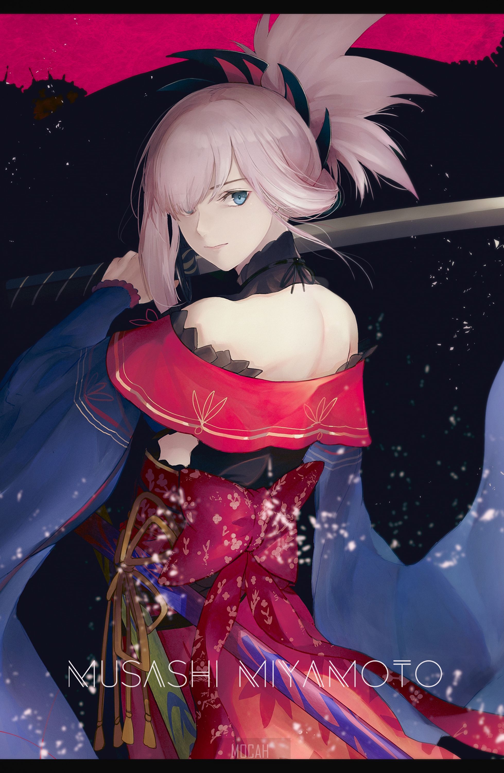 Musashi Miyamoto from Fate Series anime HD Phone Wallpaper