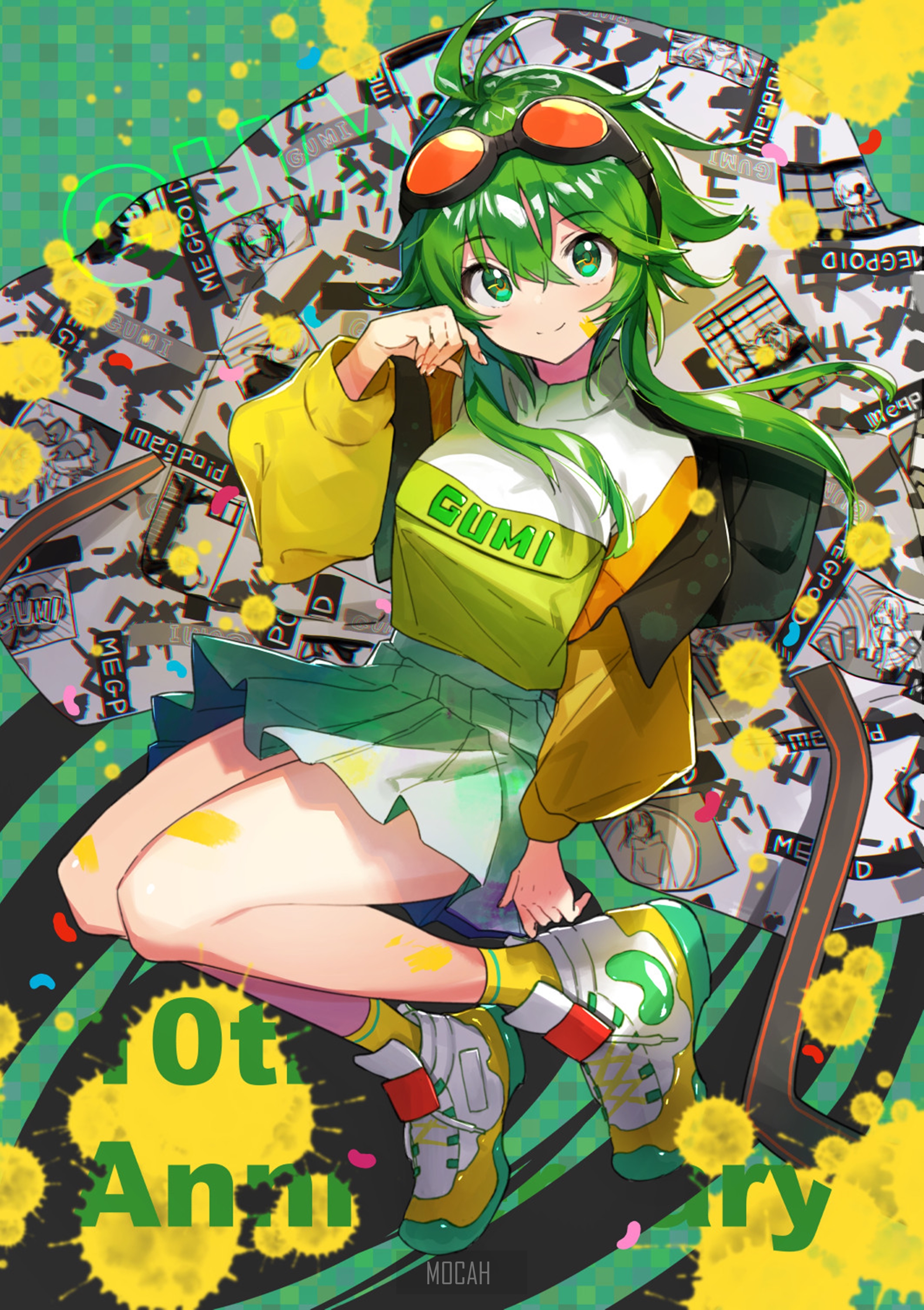 GUMI from Vocaloid 10th Anniversary HD Phone Wallpaper
