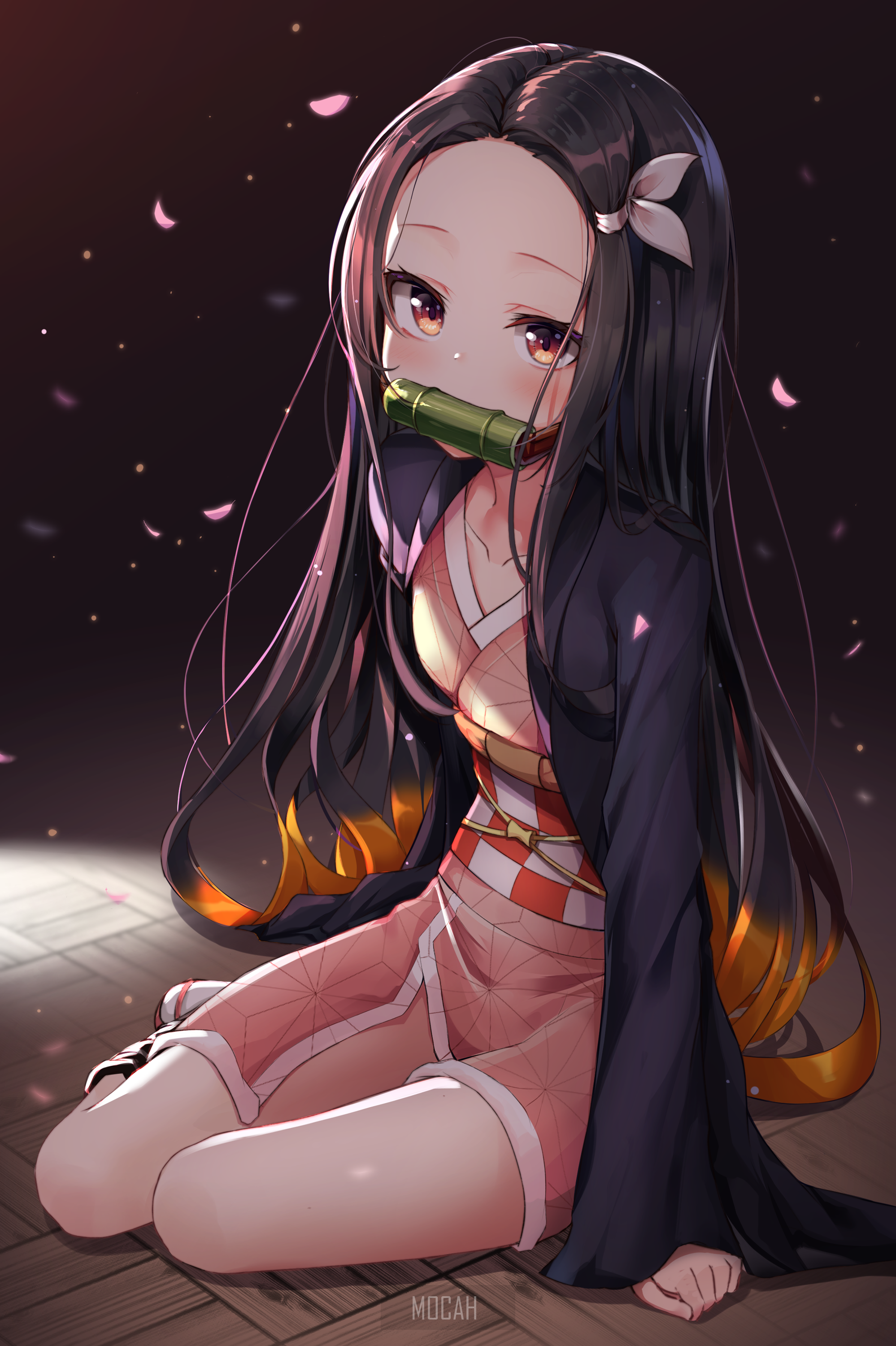 Kamado Nezuko from Kimetsu no Yaiba HD Phone Wallpaper