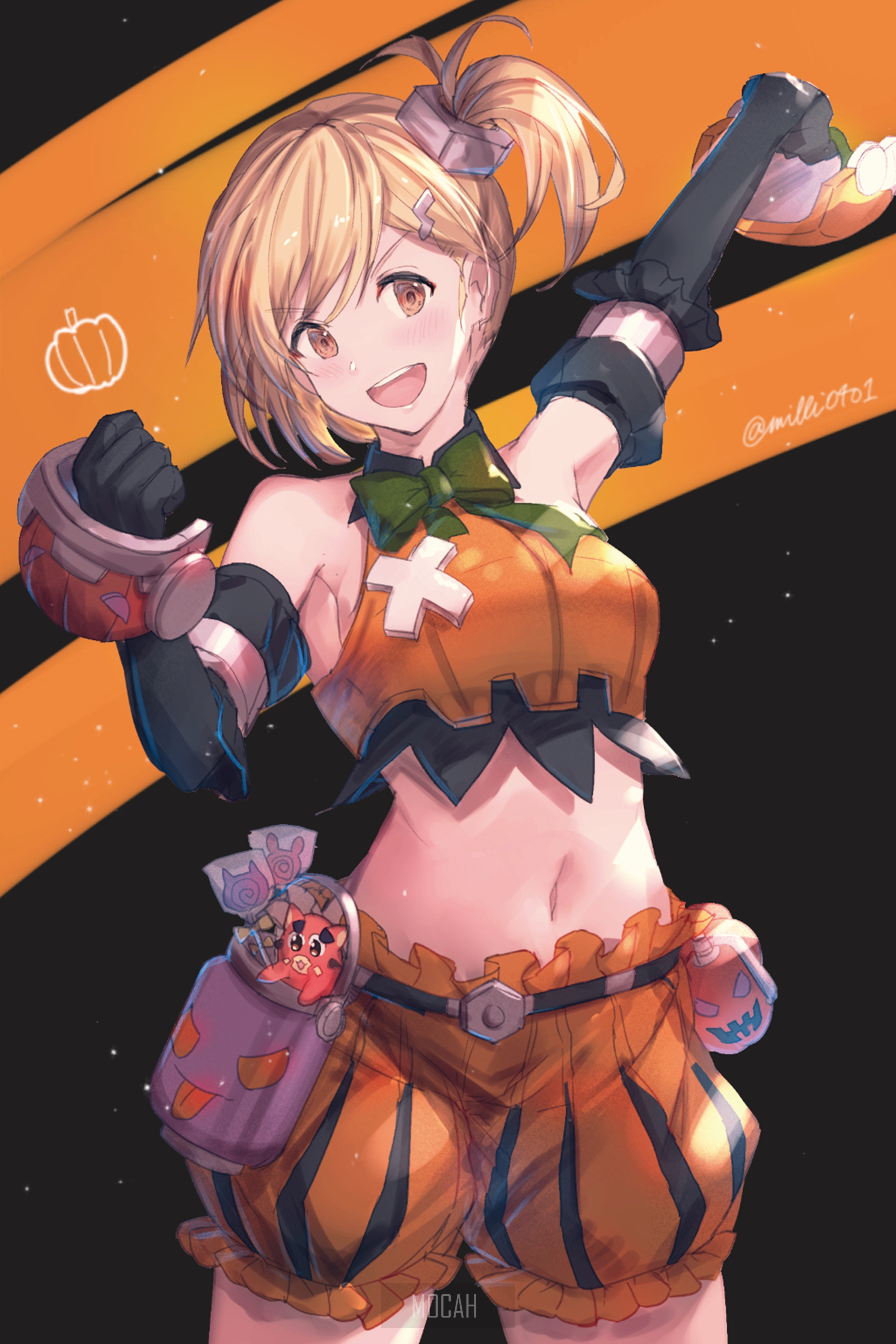 Djeeta from Granblue Fantasy in Halloween costume HD Phone Wallpaper
