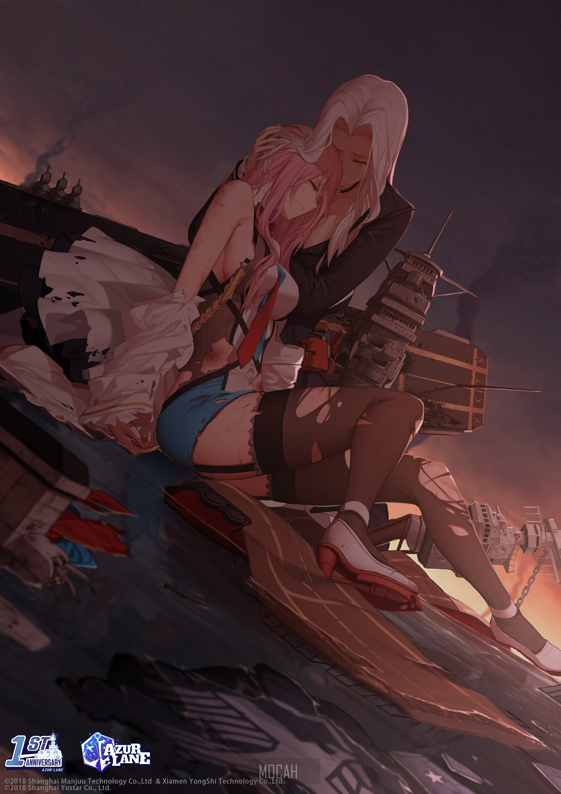 Yorktown and Lexington from Azur Lane HD Phone Wallpaper