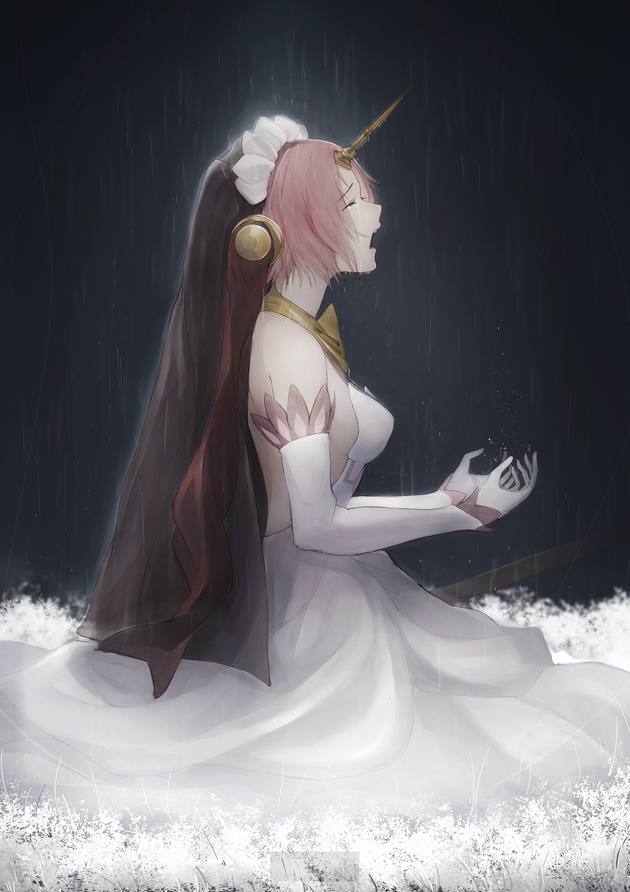 Frankenstein from Fate/Apocrypha crying in the rain HD Phone Wallpaper