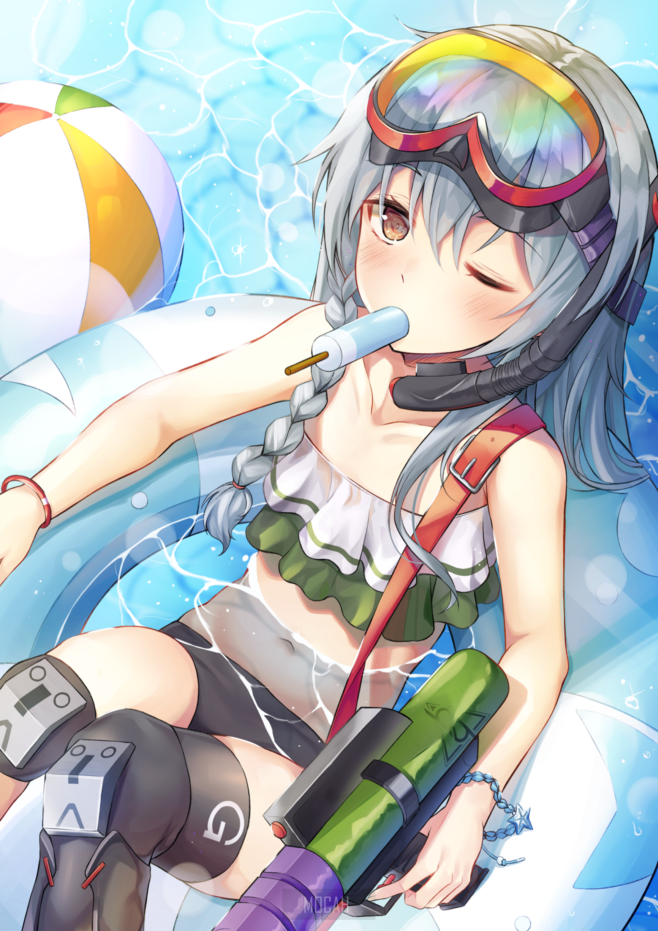 G11 from Girls Frontline in a swimsuit HD Phone Wallpaper