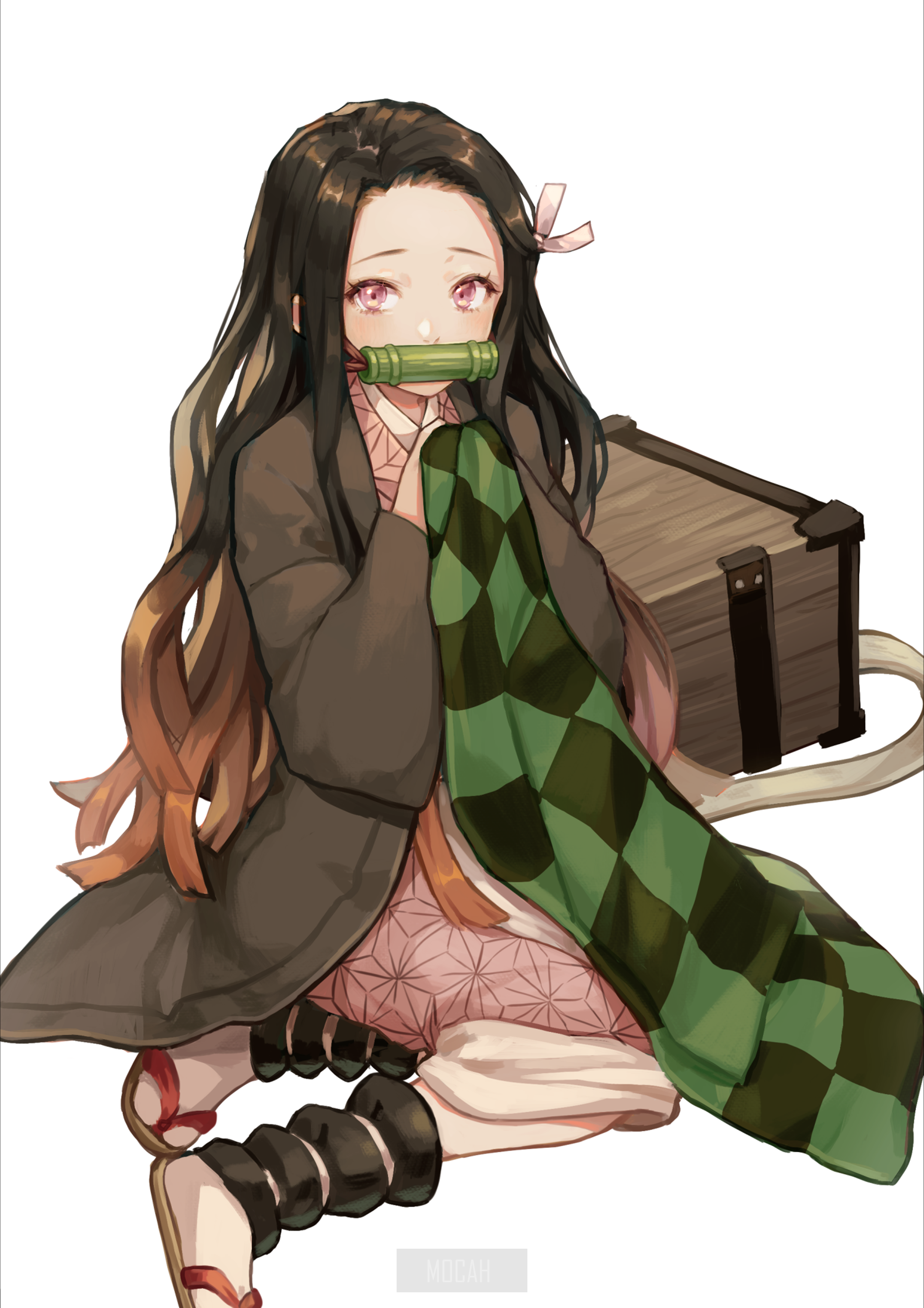 Kamado Nezuko from Kimetsu no Yaiba HD Phone Wallpaper
