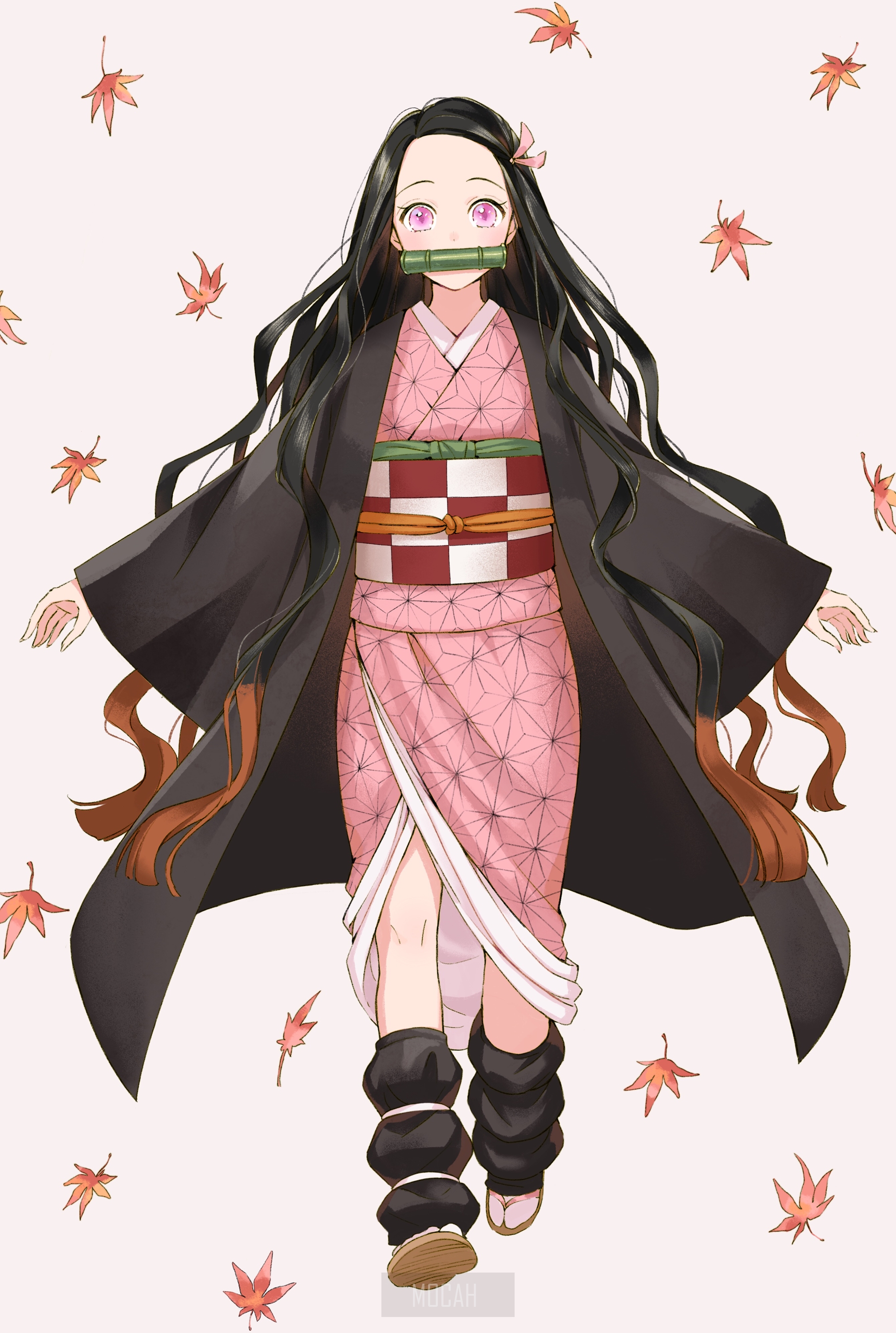 Kamado Nezuko from Kimetsu no Yaiba HD Phone Wallpaper