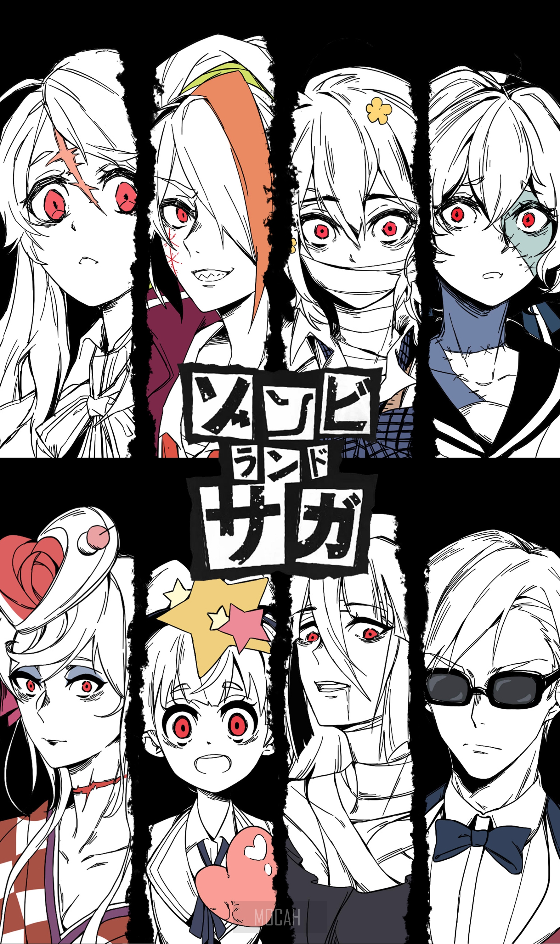 Zombieland Saga fan art featuring the main cast HD Phone Wallpaper