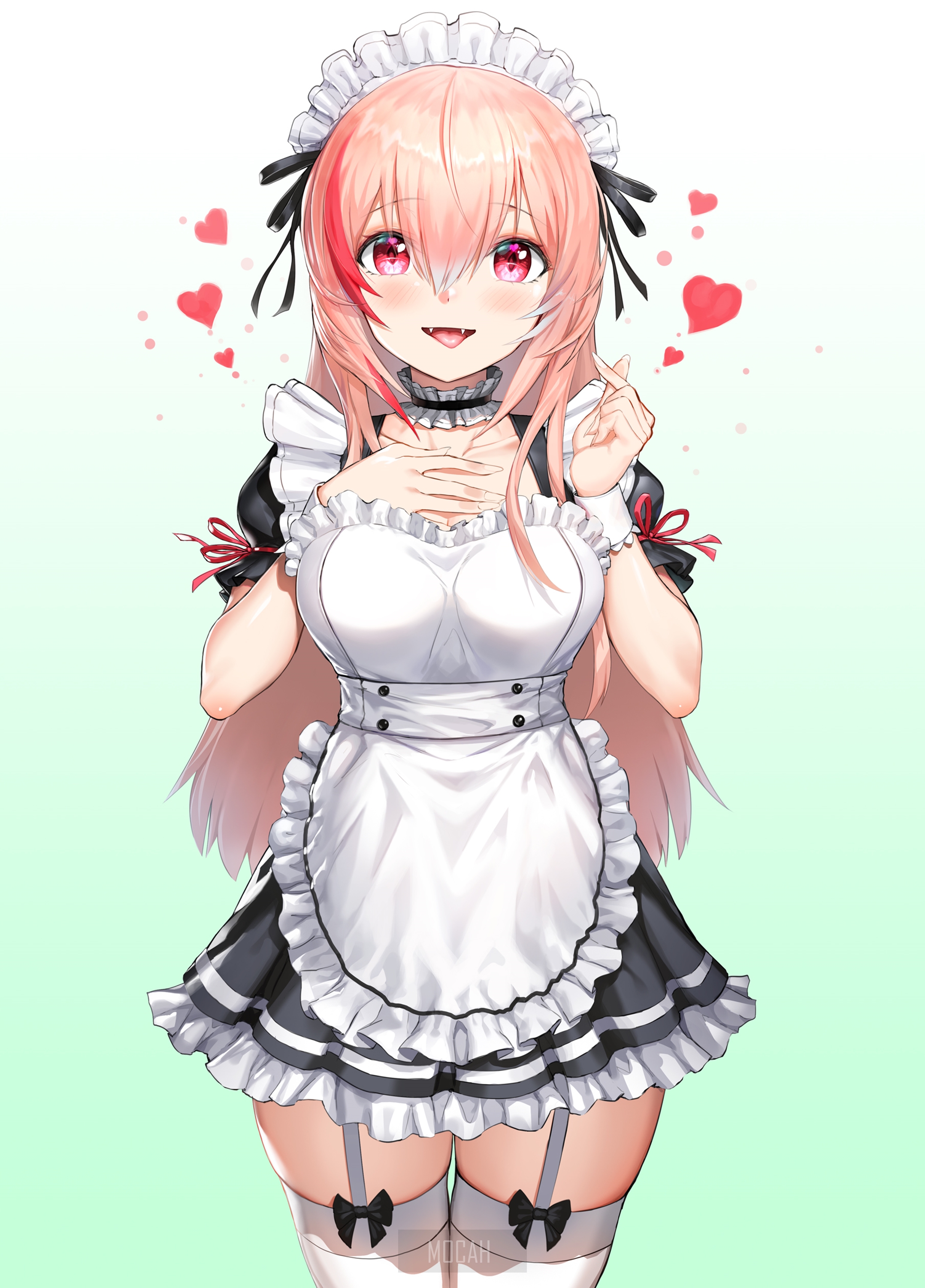 M4 SOPMOD II from Girls Frontline maid outfit HD Phone Wallpaper