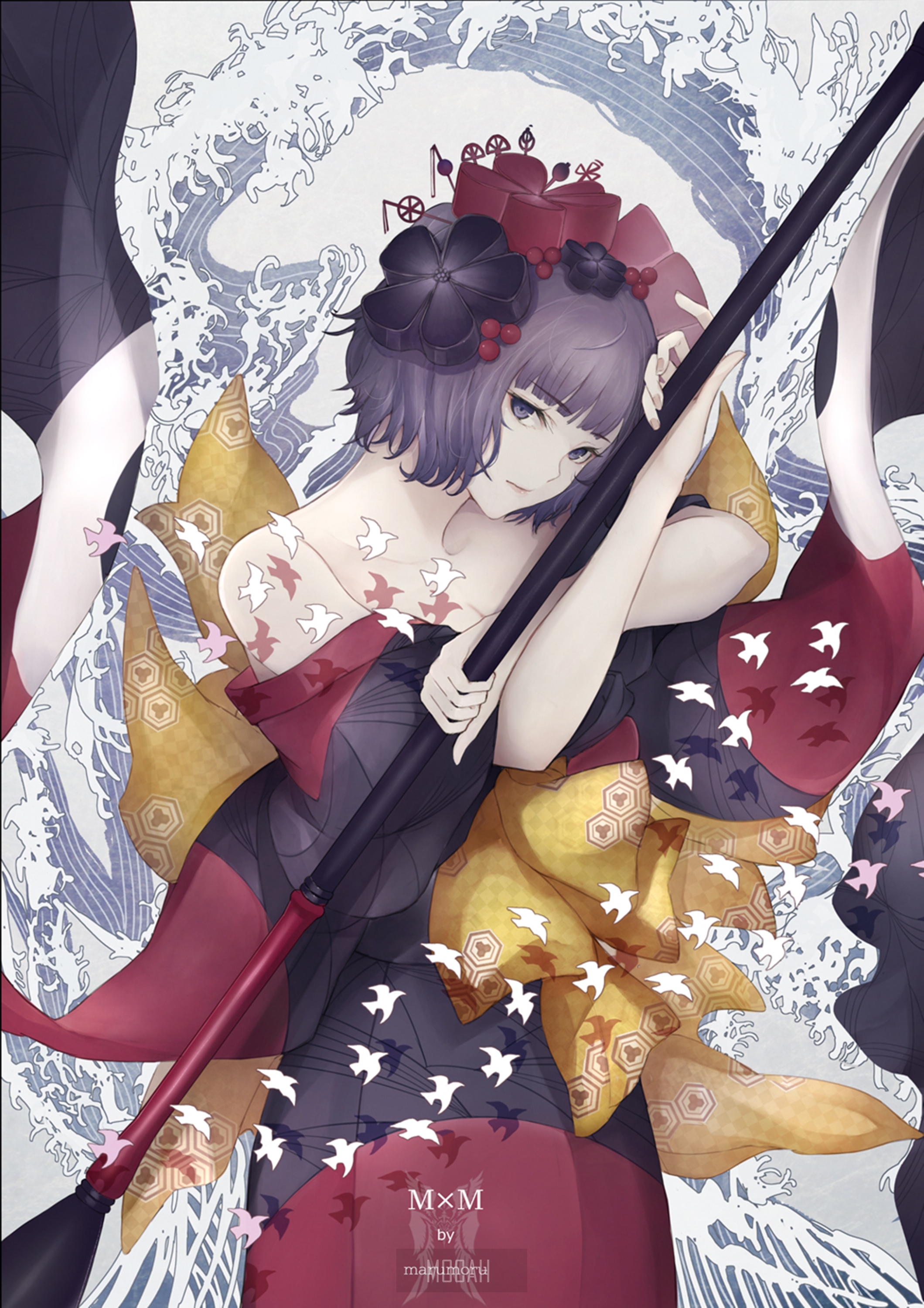 Katsushika Hokusai from Fate/Grand Order HD Phone Wallpaper