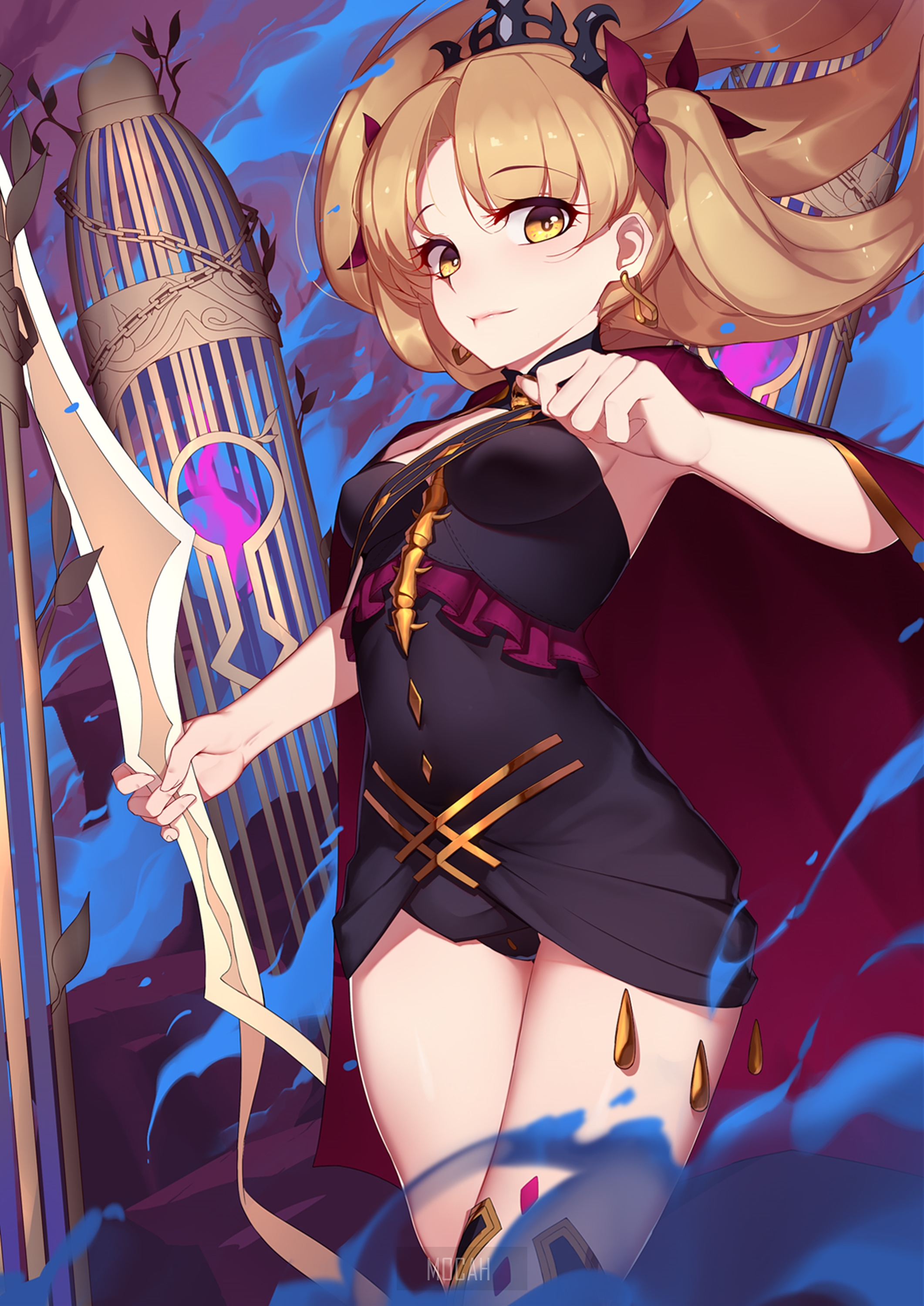 Ereshkigal from Fate/Grand Order in Dark Attire HD Phone Wallpaper