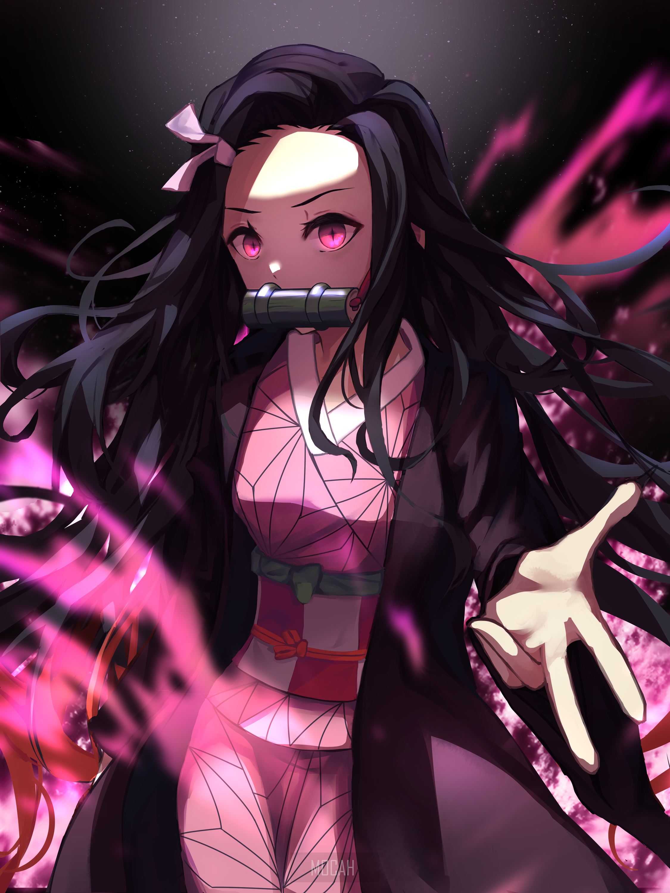 Nezuko Kamado from Demon Slayer HD Phone Wallpaper
