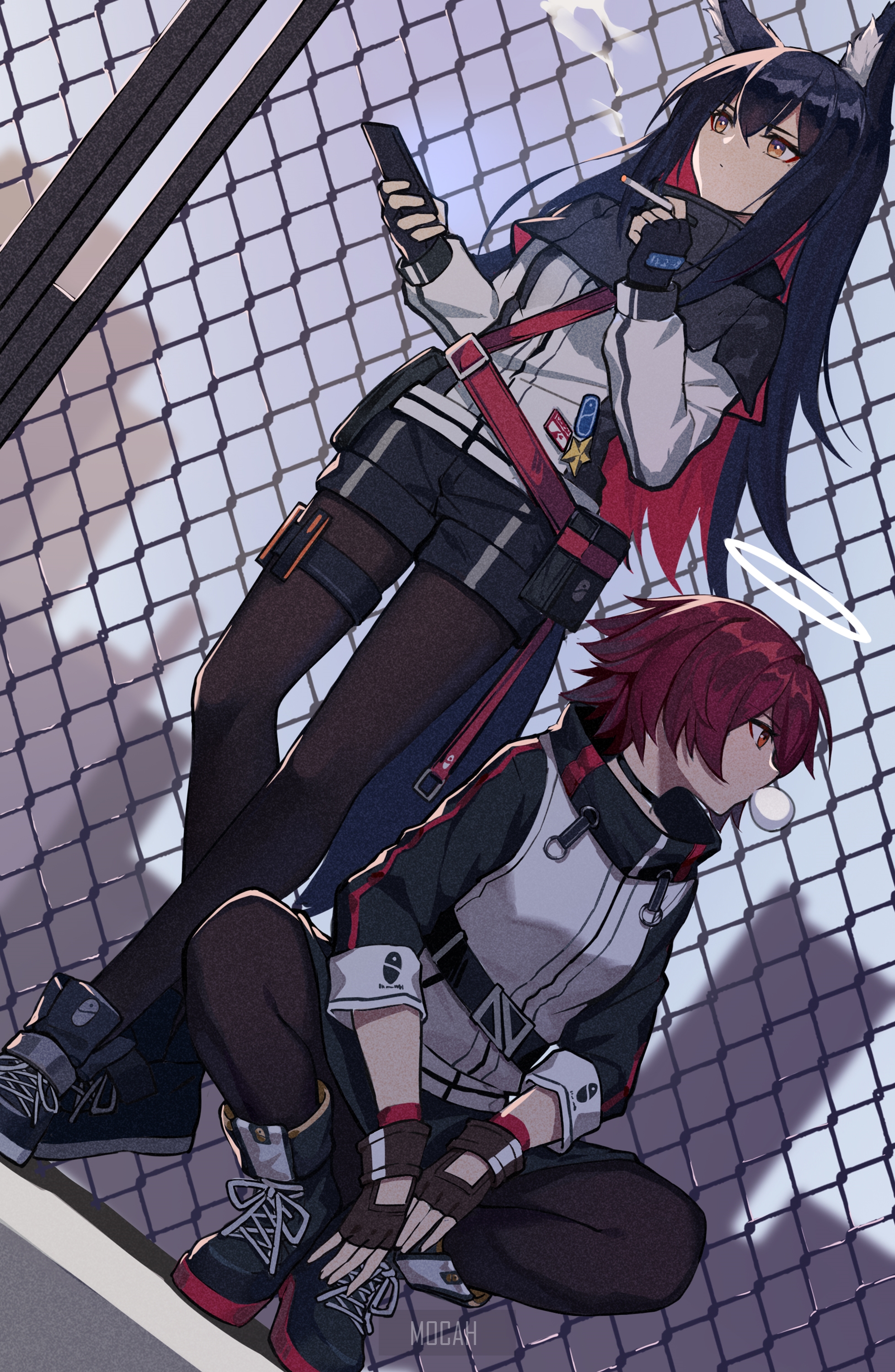 Texas and Exusiai from Arknights HD Phone Wallpaper