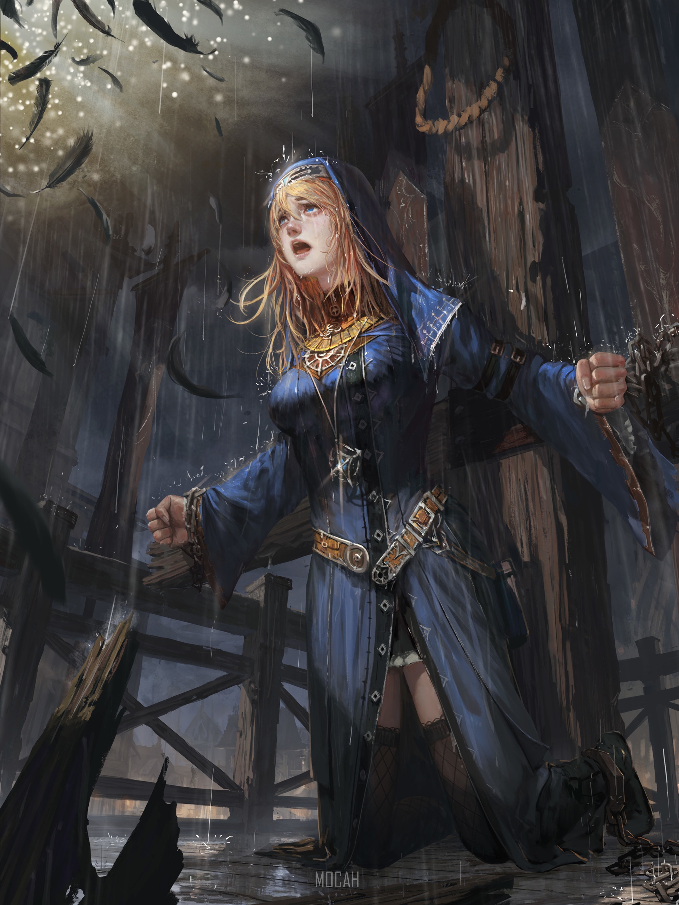 Rui Li in Stormy Fantasy Setting HD Phone Wallpaper