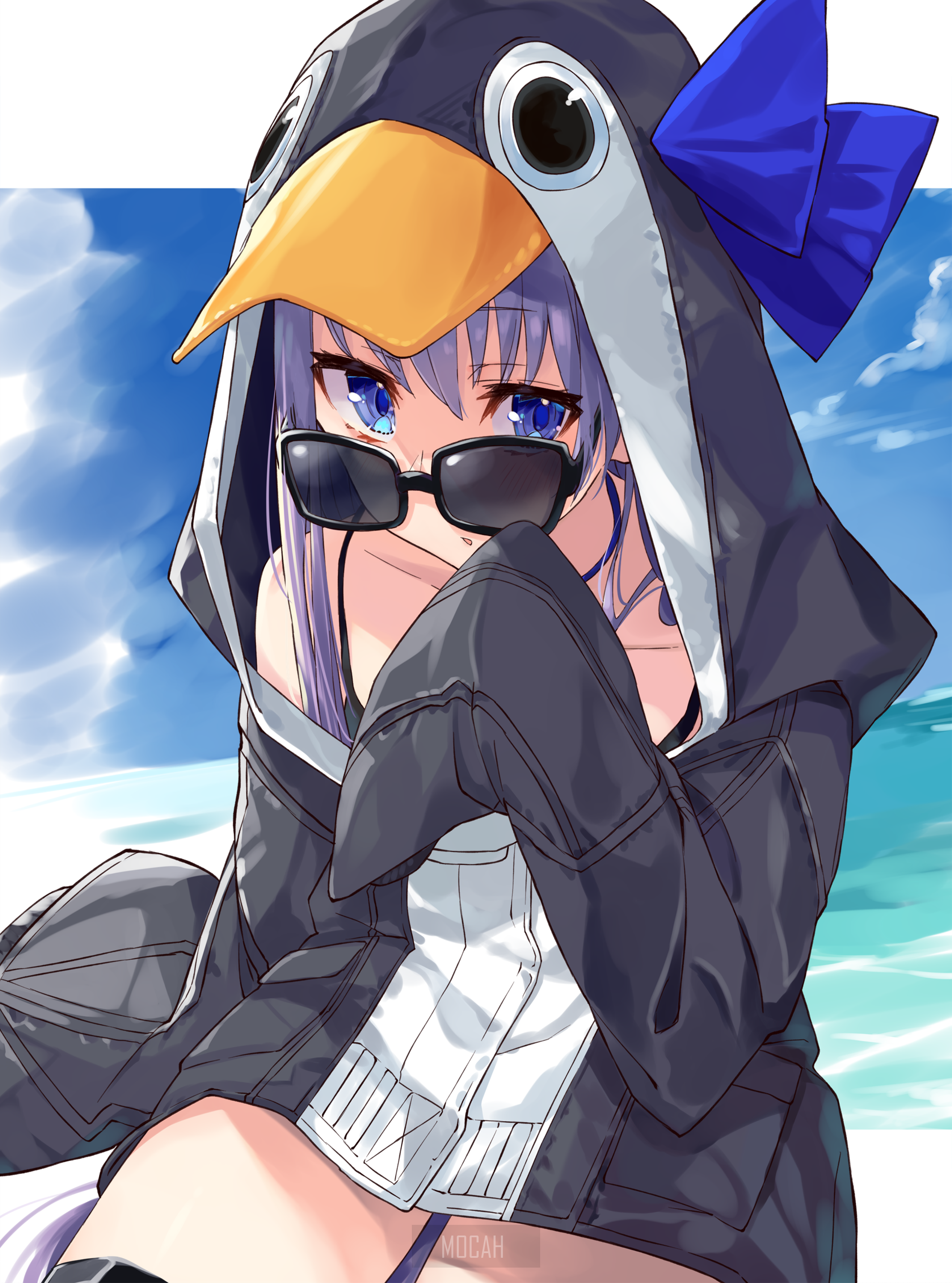 Meltlilith from Fate Series wearing a penguin hoodie HD Phone Wallpaper