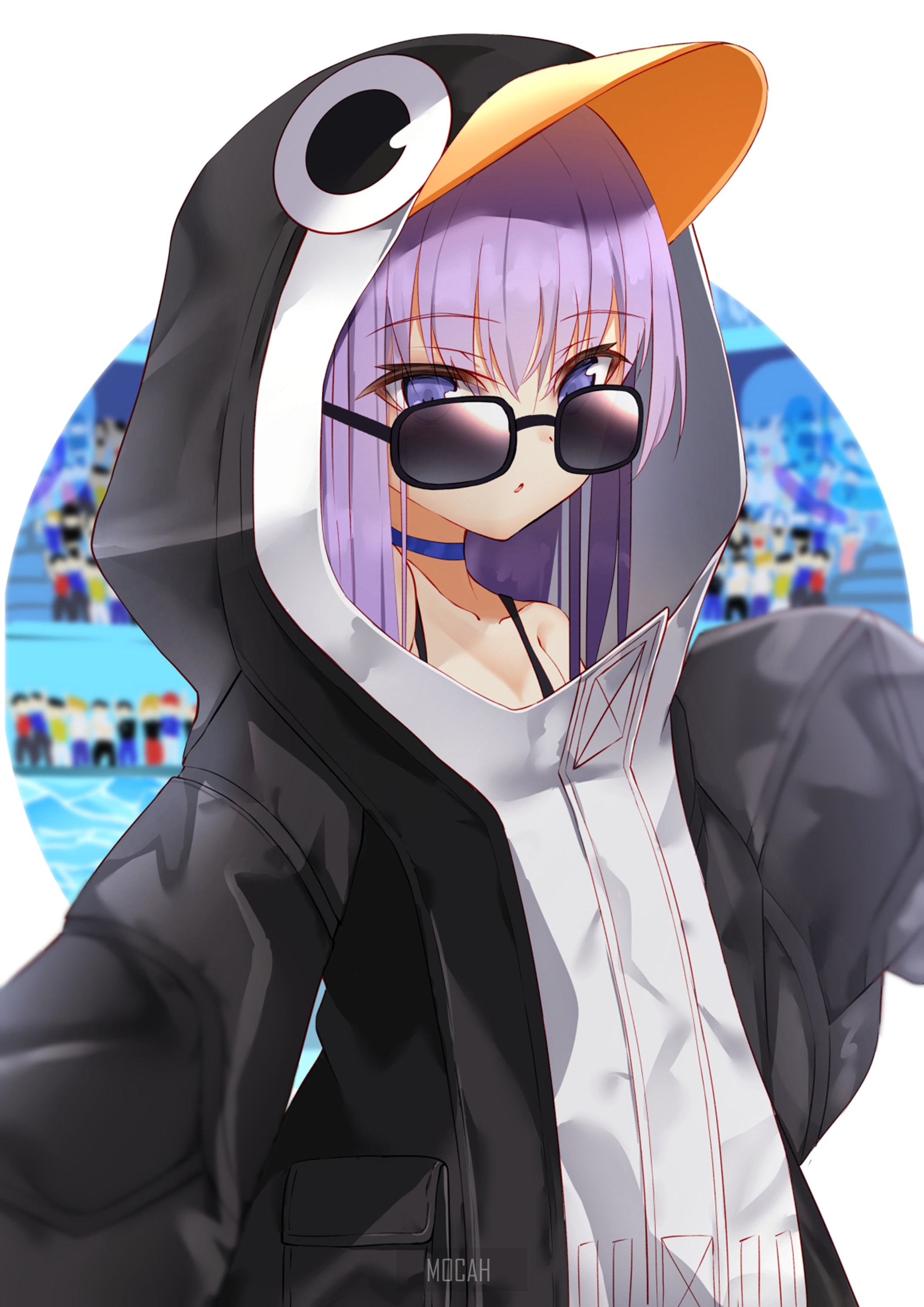 Meltlilith from Fate Series wearing a penguin hoodie HD Phone Wallpaper