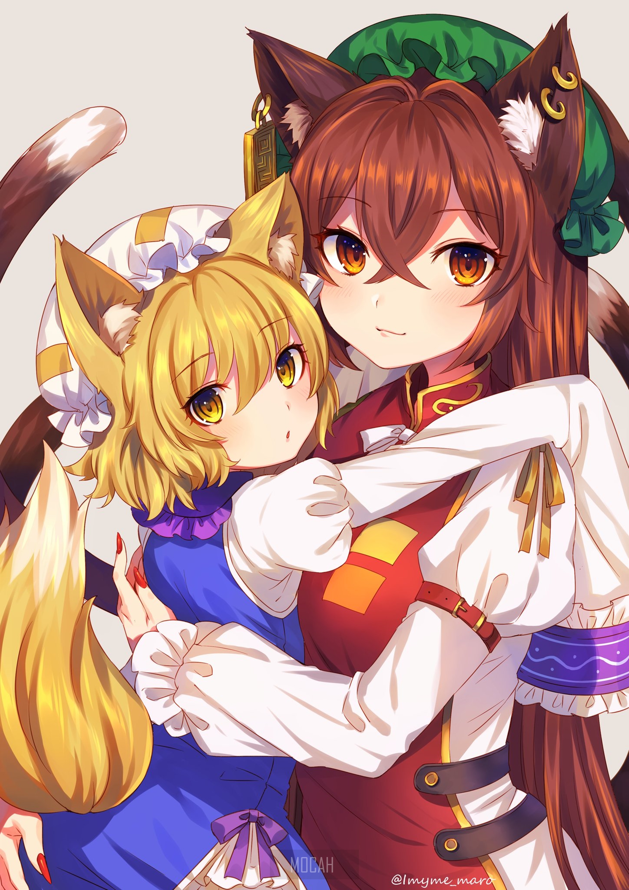 Chen and Ran from Touhou Project HD Phone Wallpaper