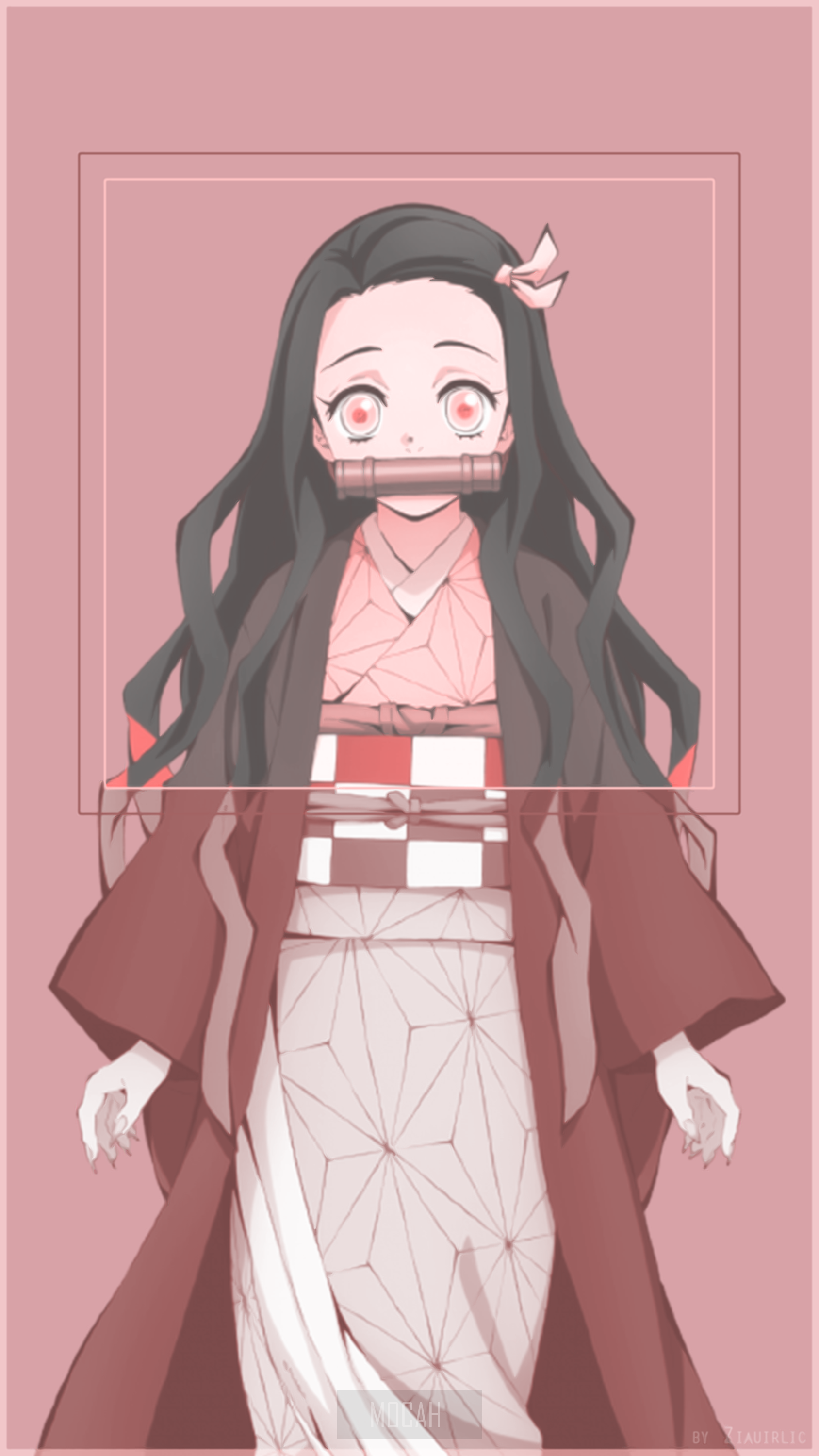 Kamado Nezuko from Kimetsu no Yaiba HD Phone Wallpaper