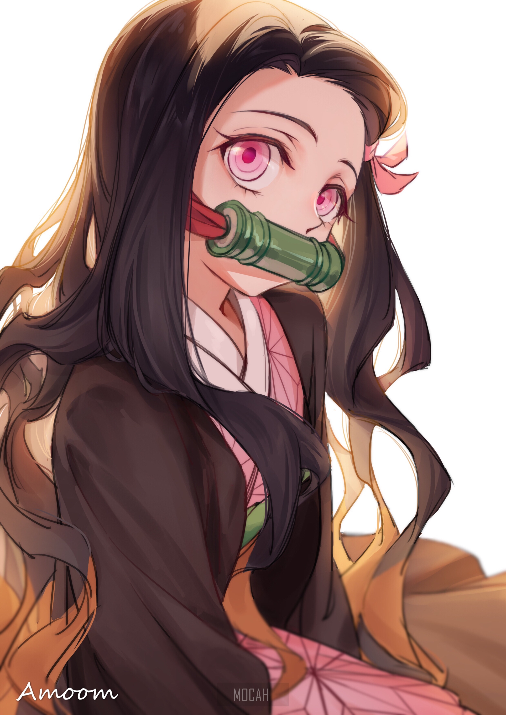 Kamado Nezuko from Kimetsu no Yaiba HD Phone Wallpaper