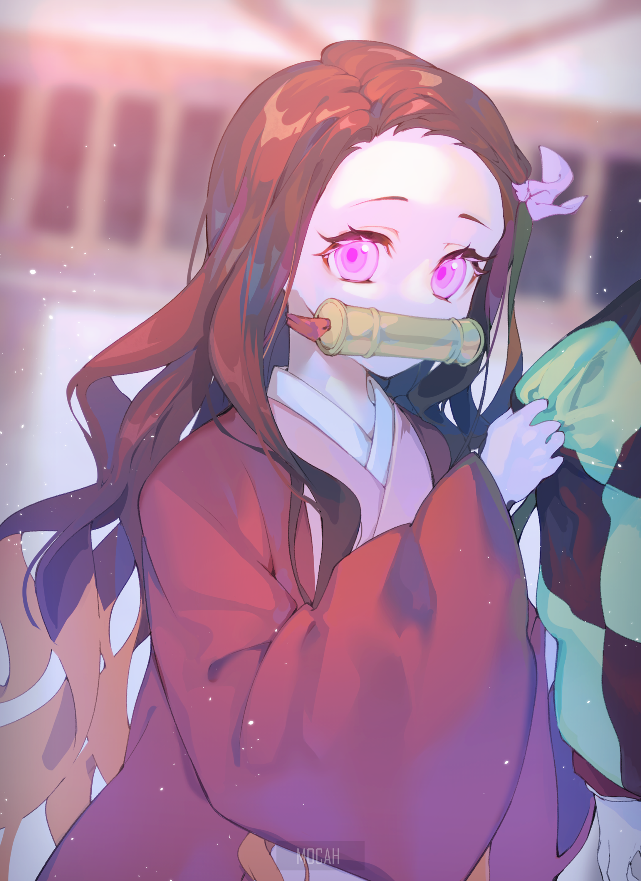 Kamado Nezuko from Kimetsu no Yaiba HD Phone Wallpaper