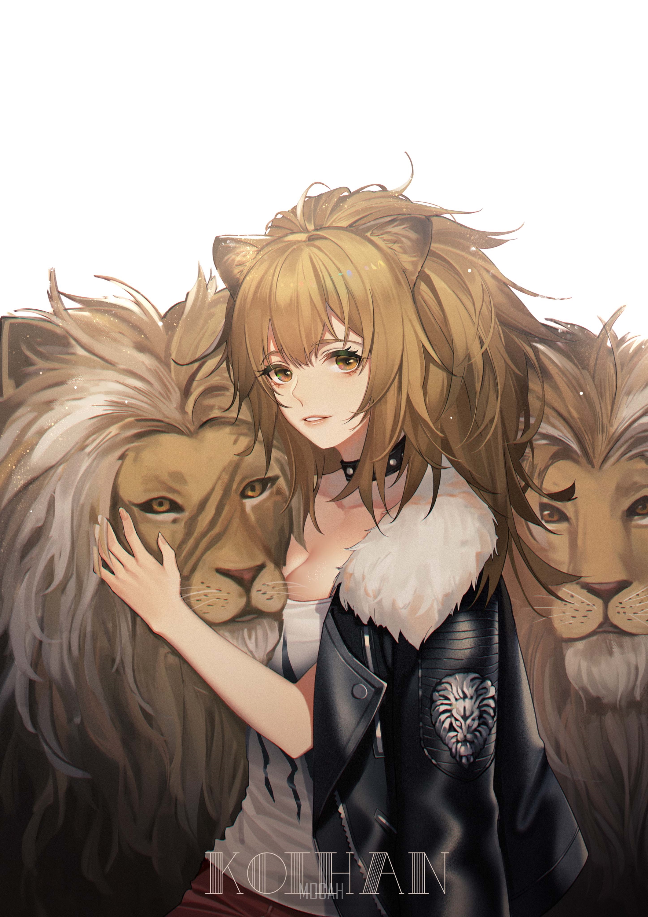 Siege from Arknights with lions HD Phone Wallpaper