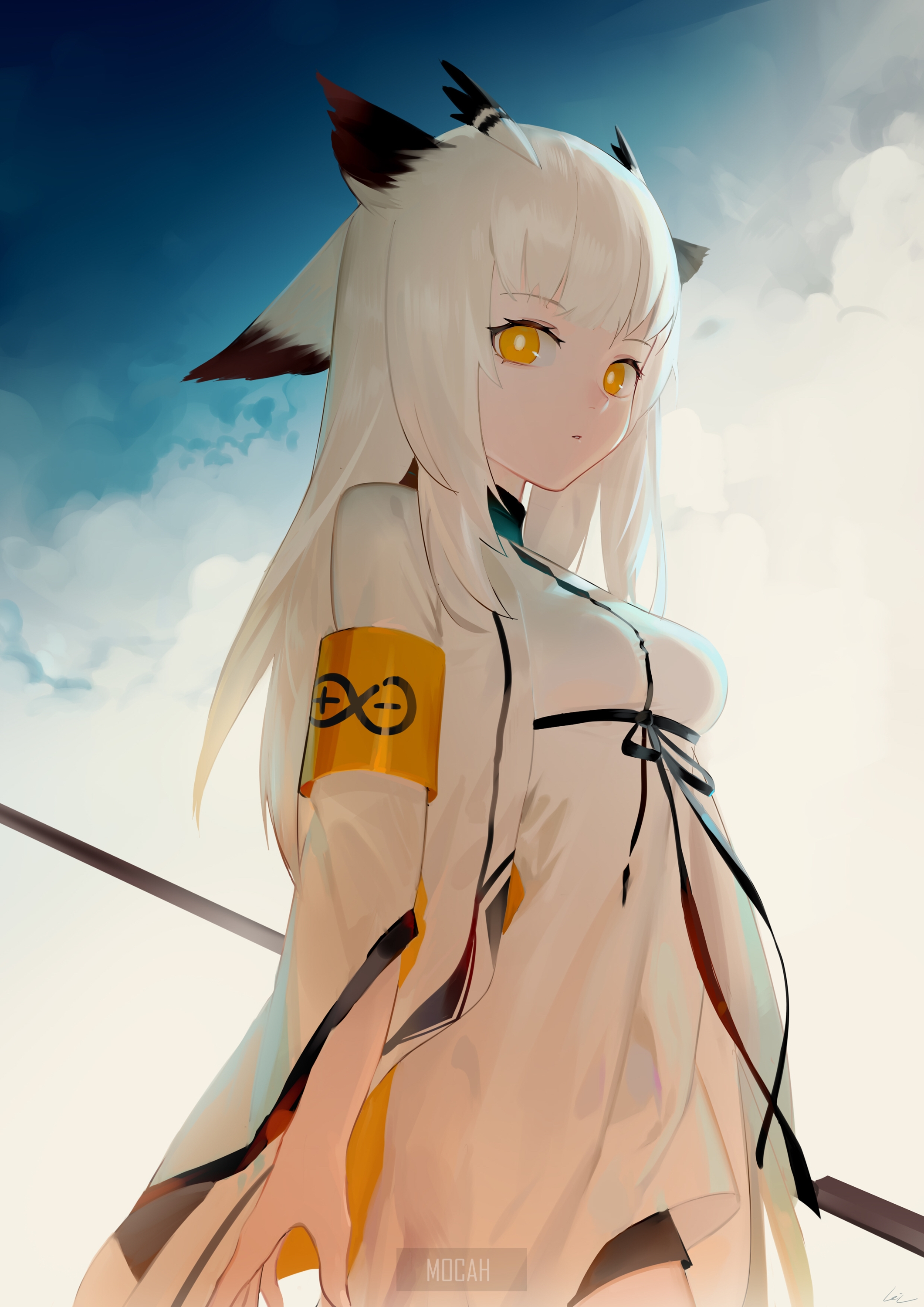 Ptilopsis from Arknights HD Phone Wallpaper