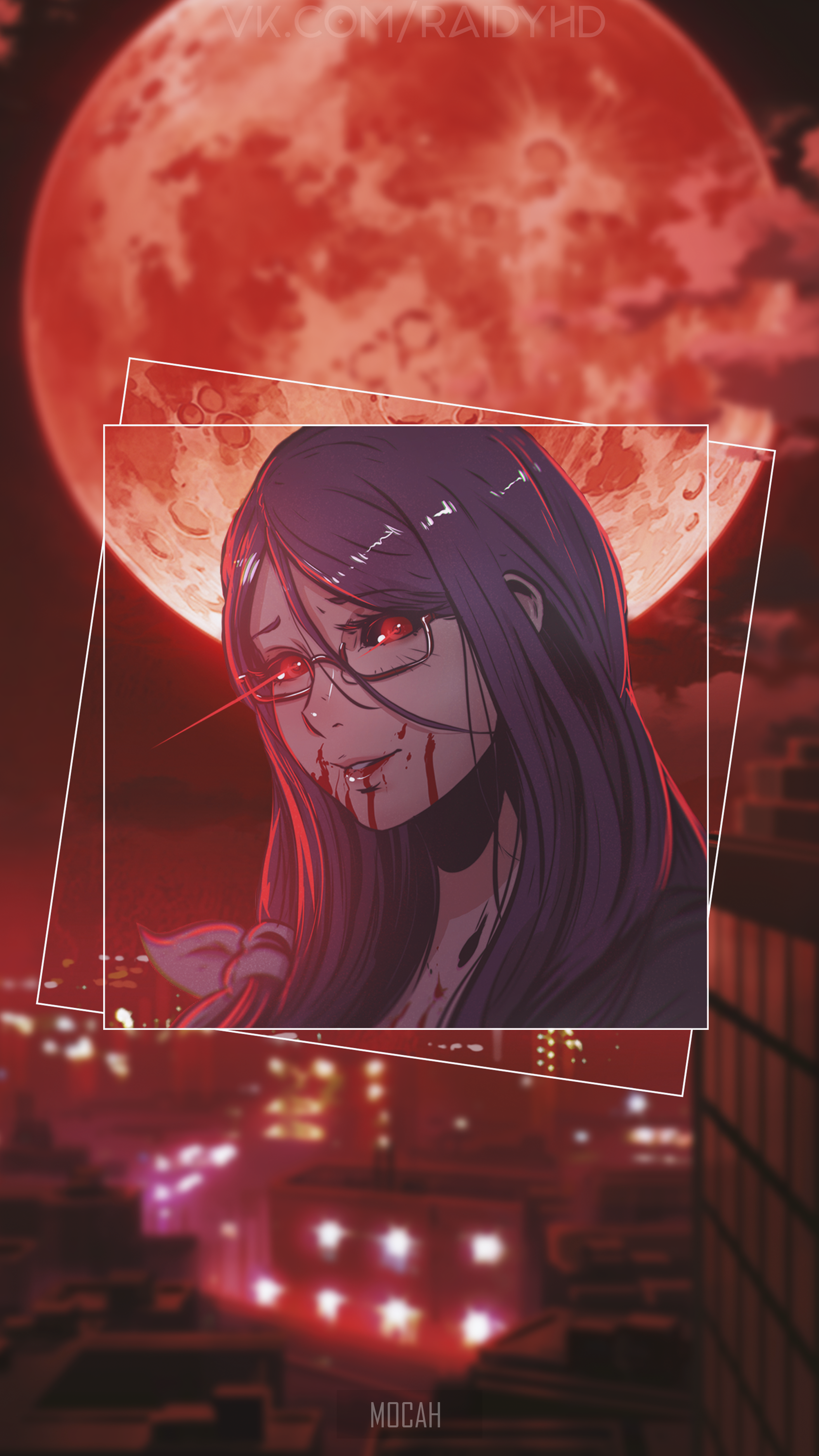 Kamishiro Rize from Tokyo Ghoul with bloody face HD Phone Wallpaper