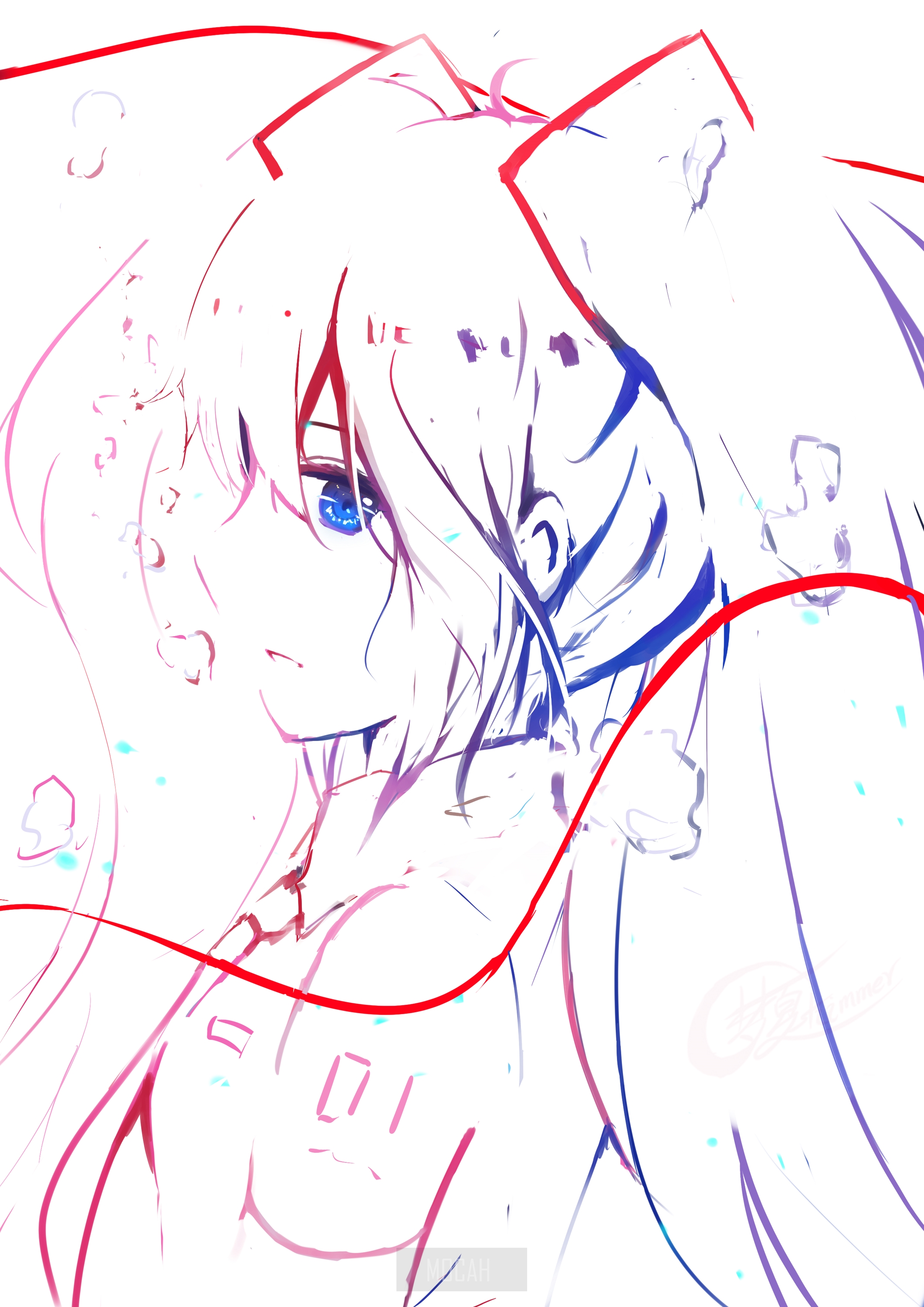 Hatsune Miku from Vocaloid fan art HD Phone Wallpaper
