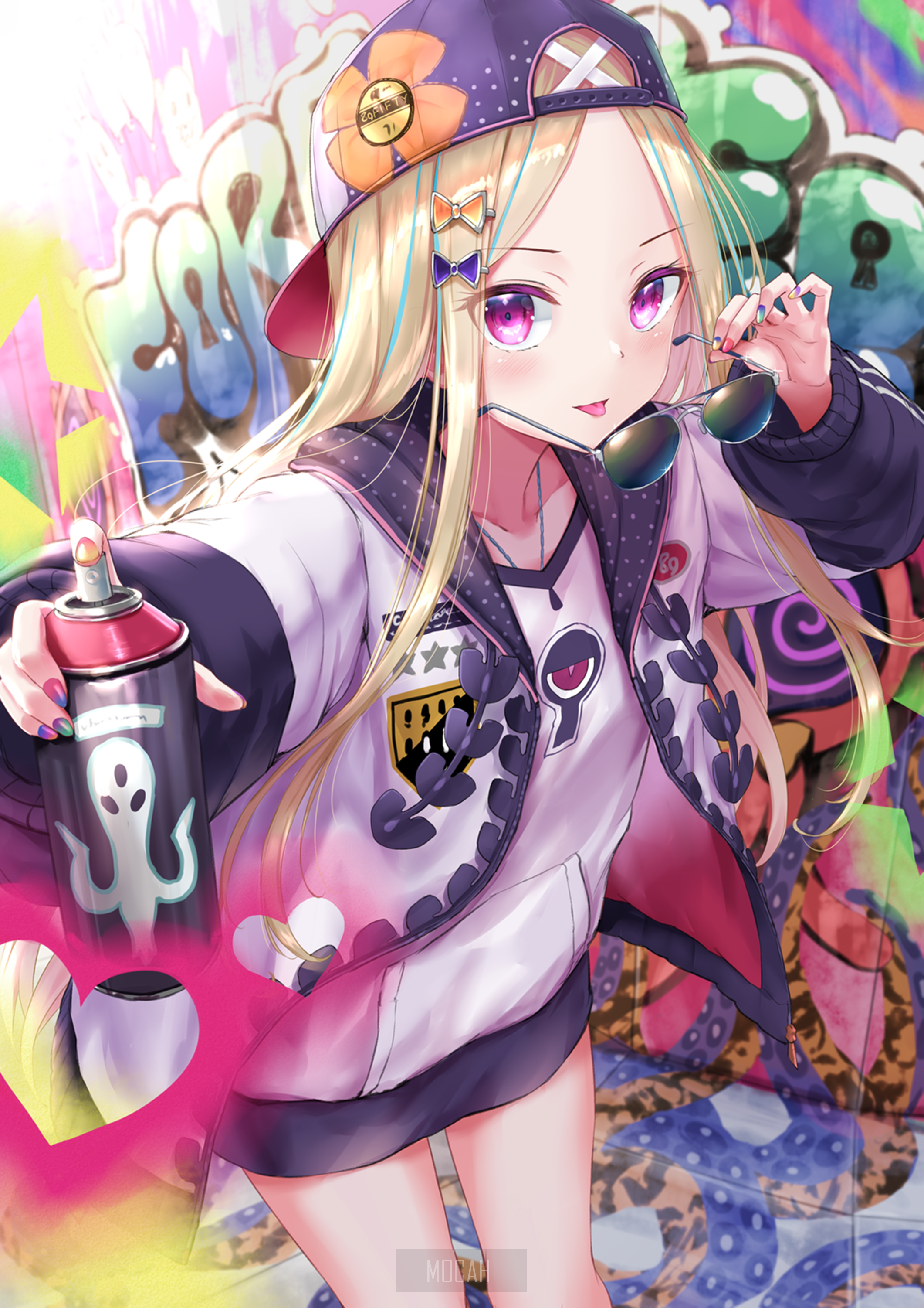 Abigail Williams from Fate/Grand Order with Graffiti HD Phone Wallpaper