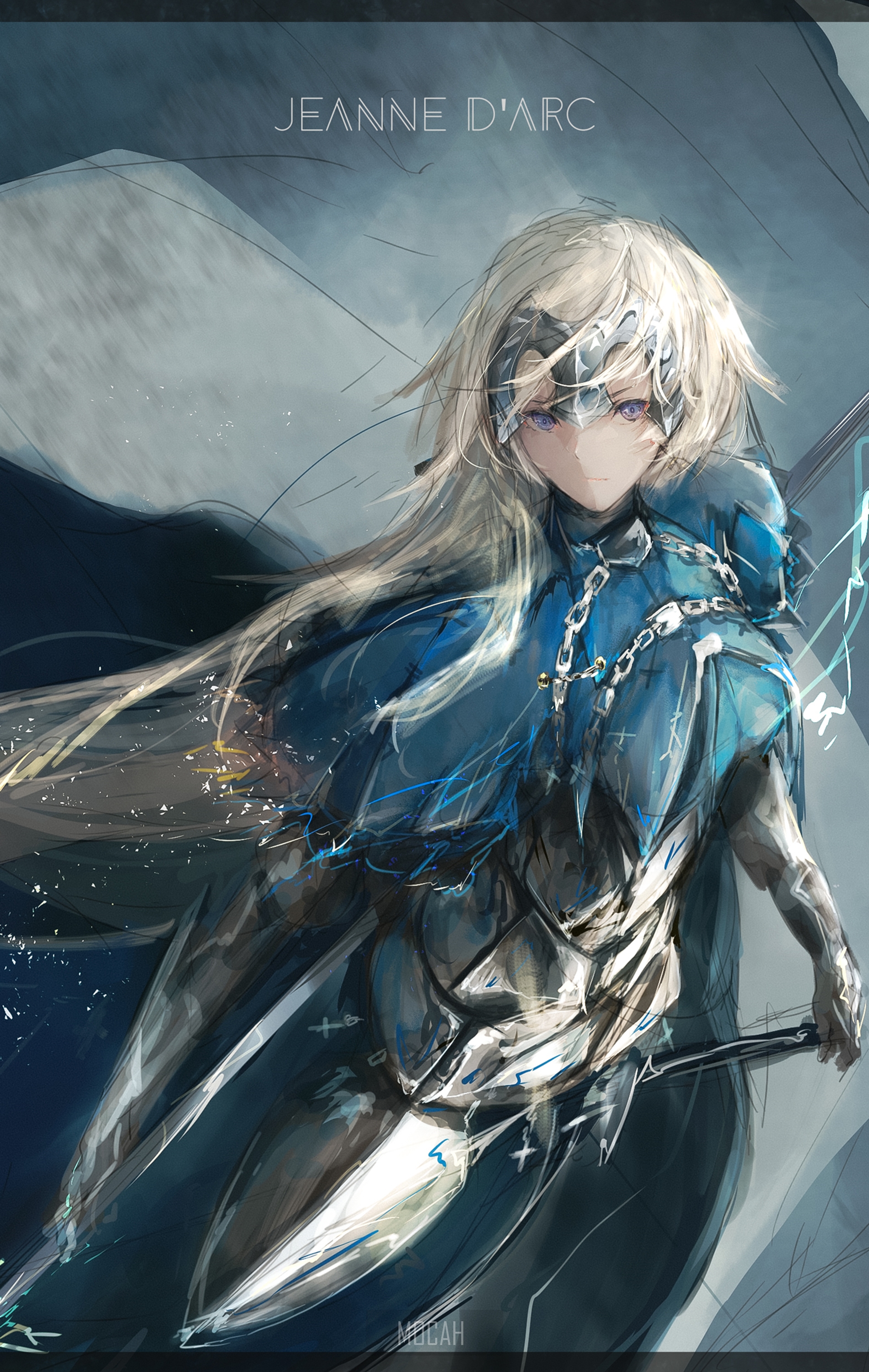 Joan of Arc from Fate/Grand Order HD Phone Wallpaper