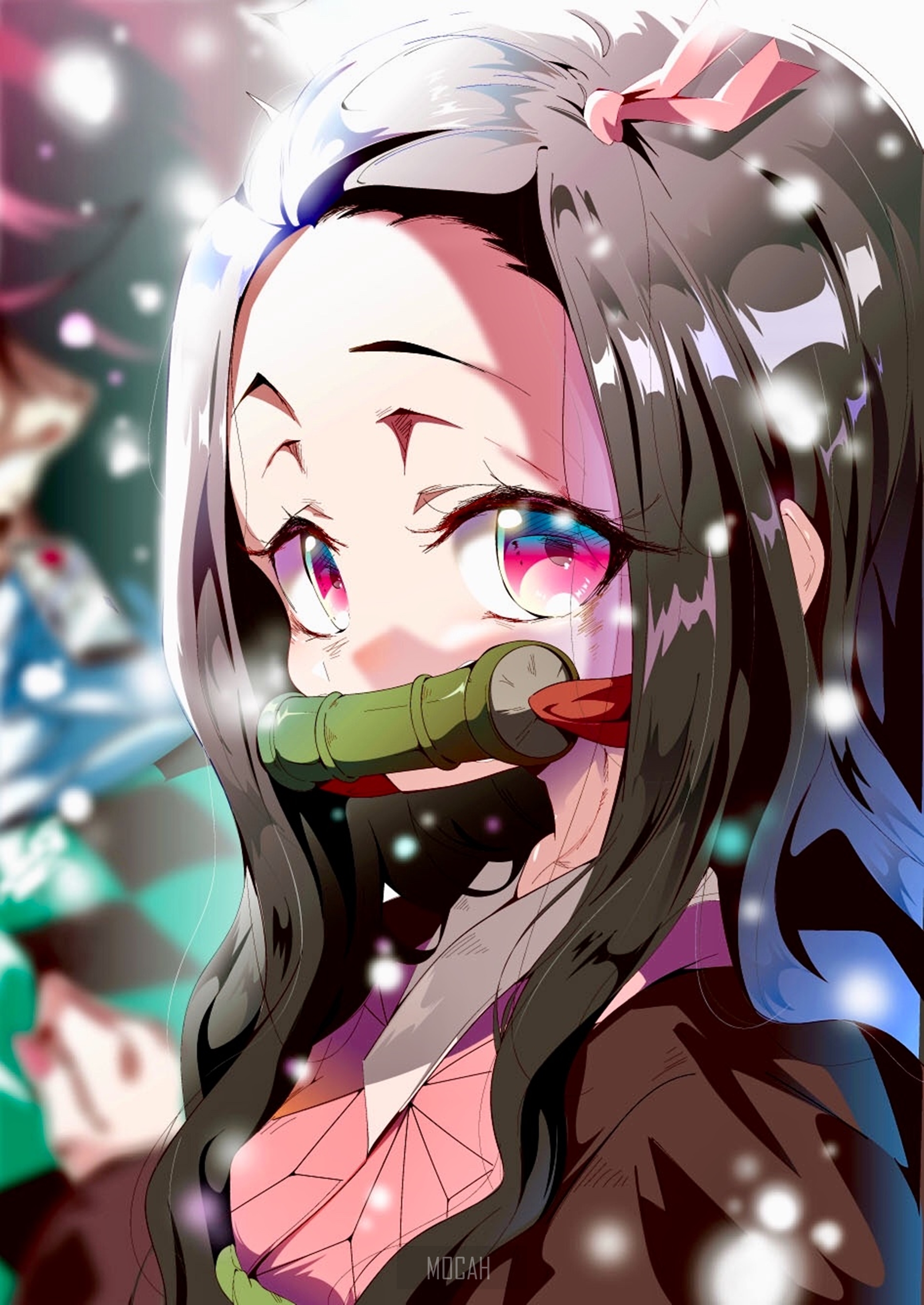 Kamado Nezuko from Kimetsu no Yaiba HD Phone Wallpaper