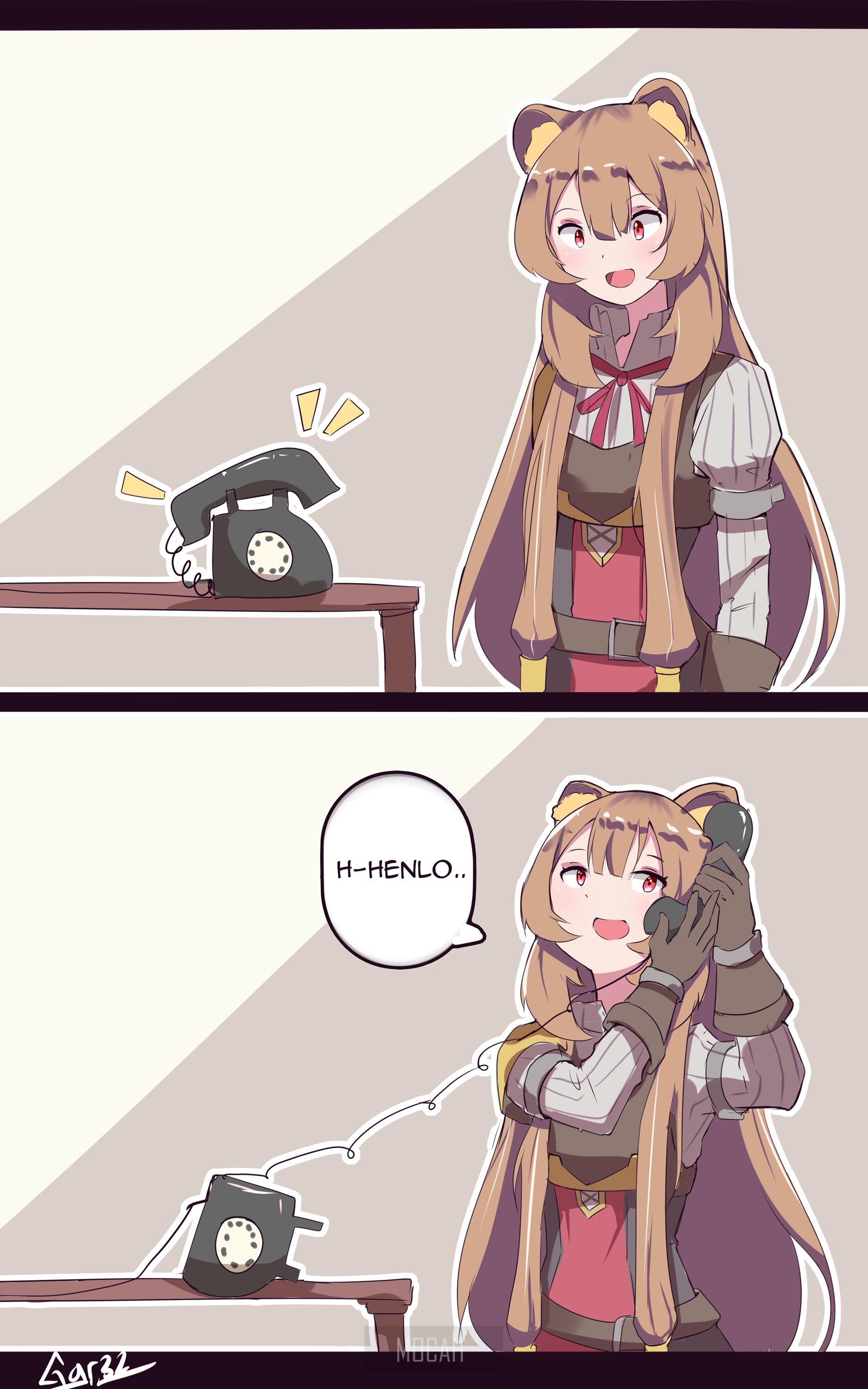 Raphtalia from The Rising of the Shield Hero on the phone HD Phone Wallpaper