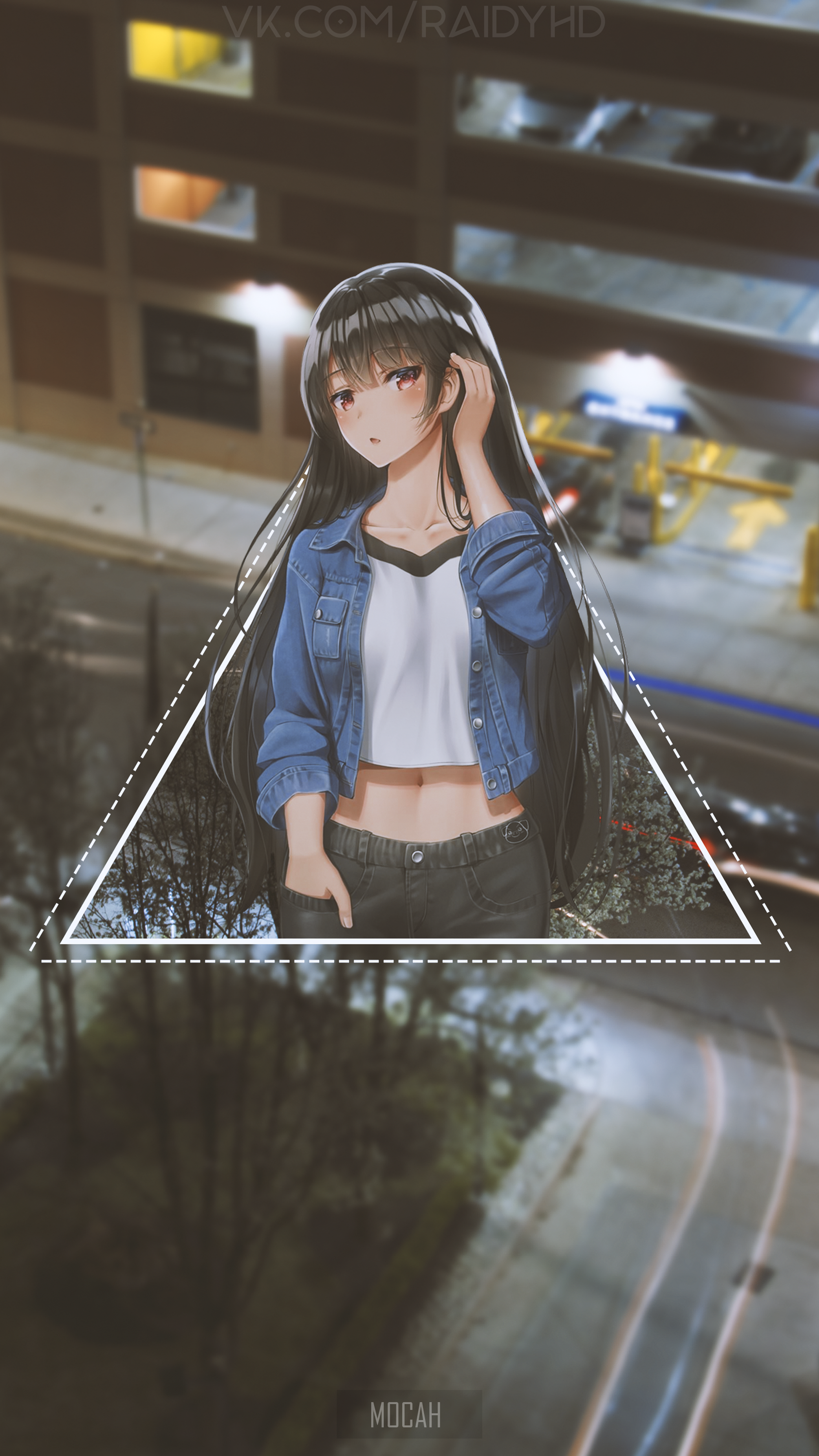 Anime girl in denim jacket from Youkoso Jitsuryoku Shijou Shugi no Kyoushitsu e HD Phone Wallpaper