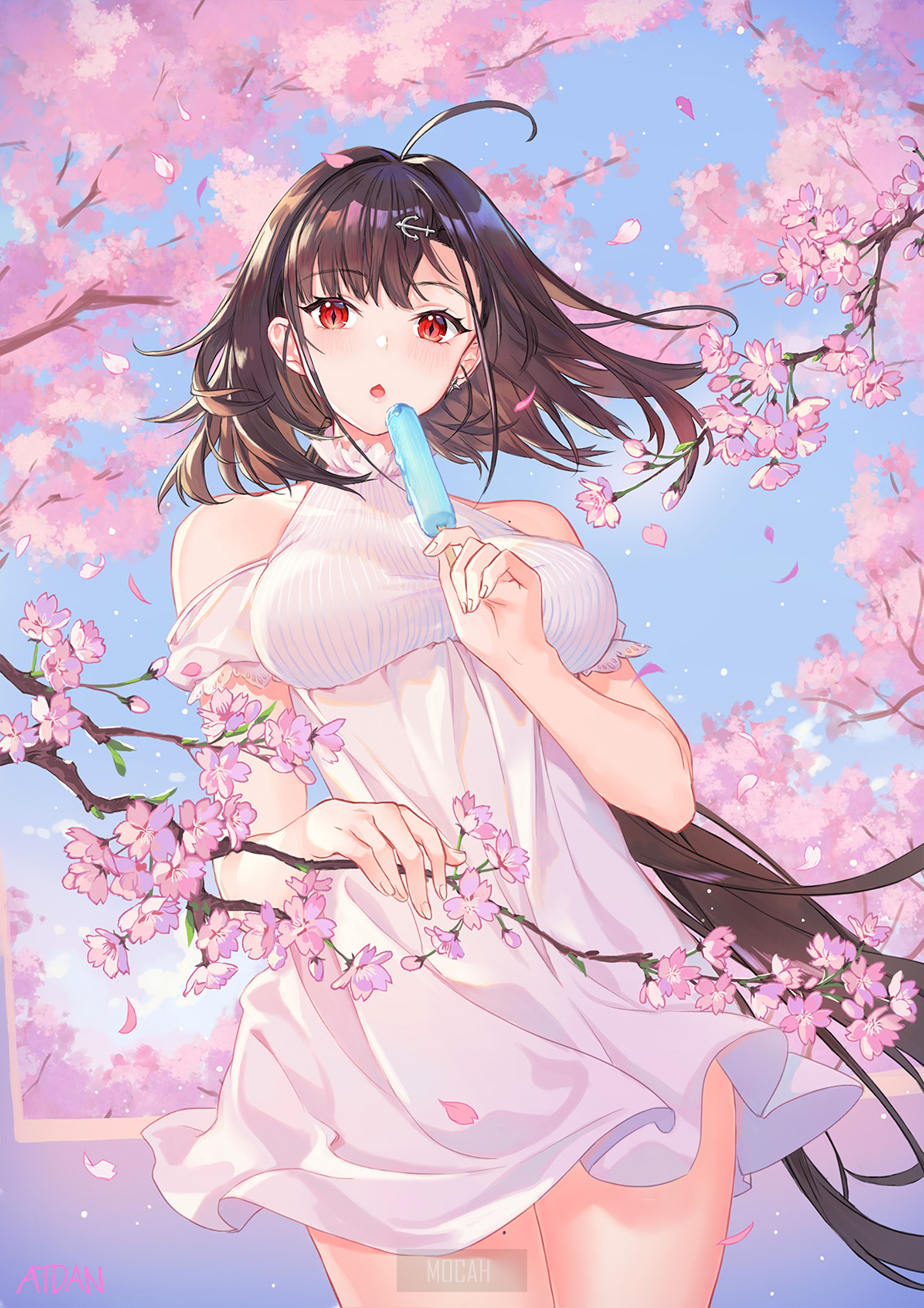 Independence from Azur Lane eating ice cream HD Phone Wallpaper