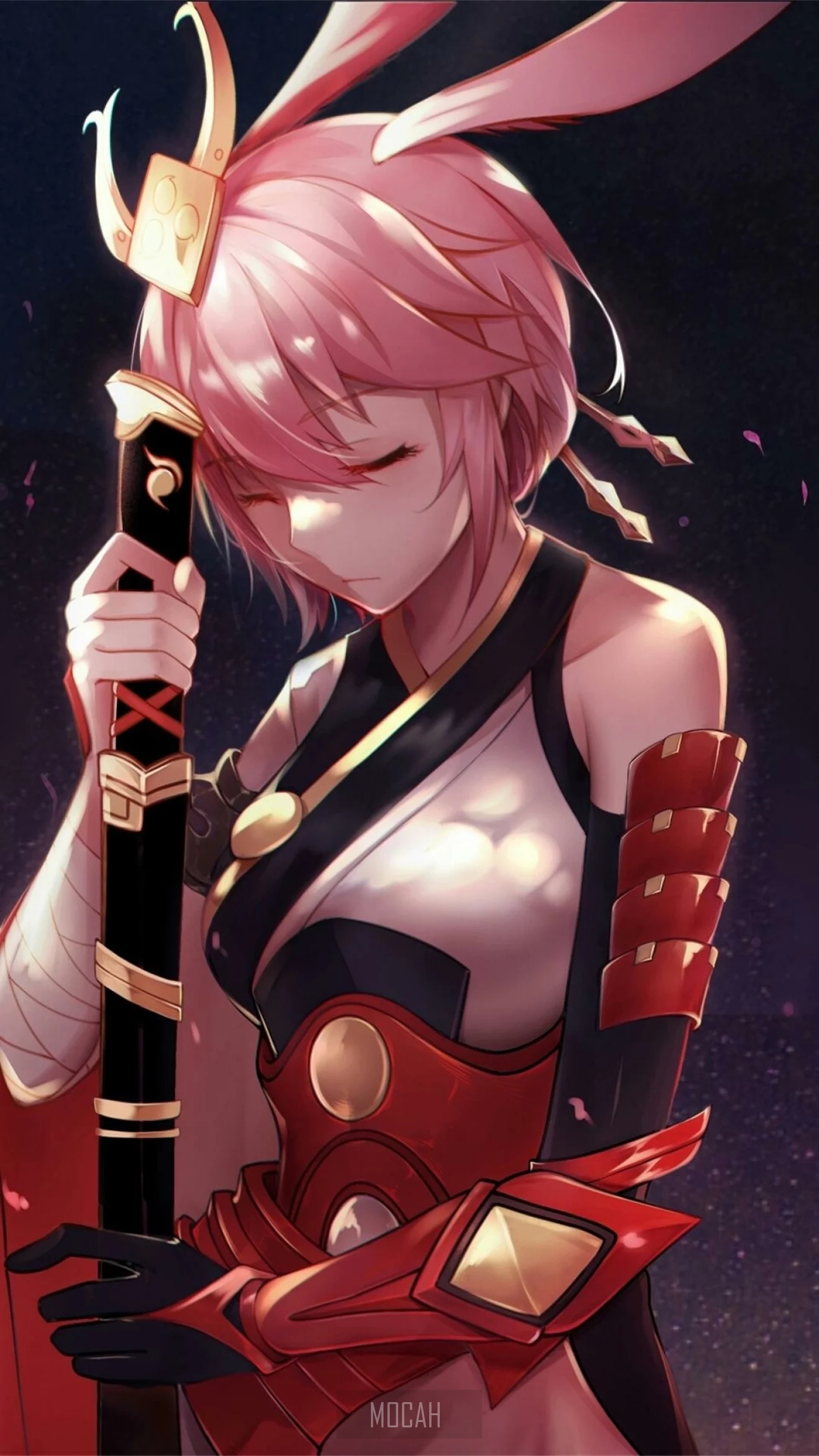 Yae Sakura from Honkai Impact 3rd with Katana HD Phone Wallpaper
