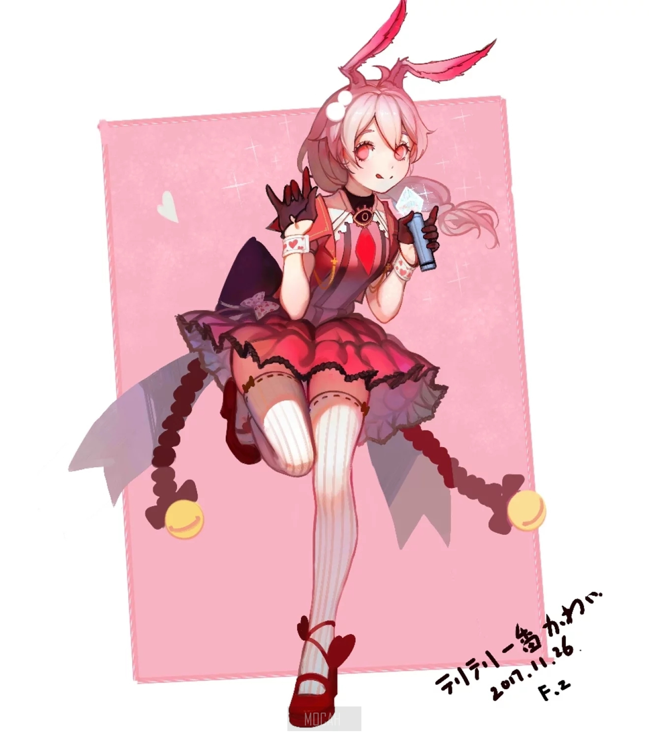 Anime girl with bunny ears from Honkai Impact 3rd HD Phone Wallpaper