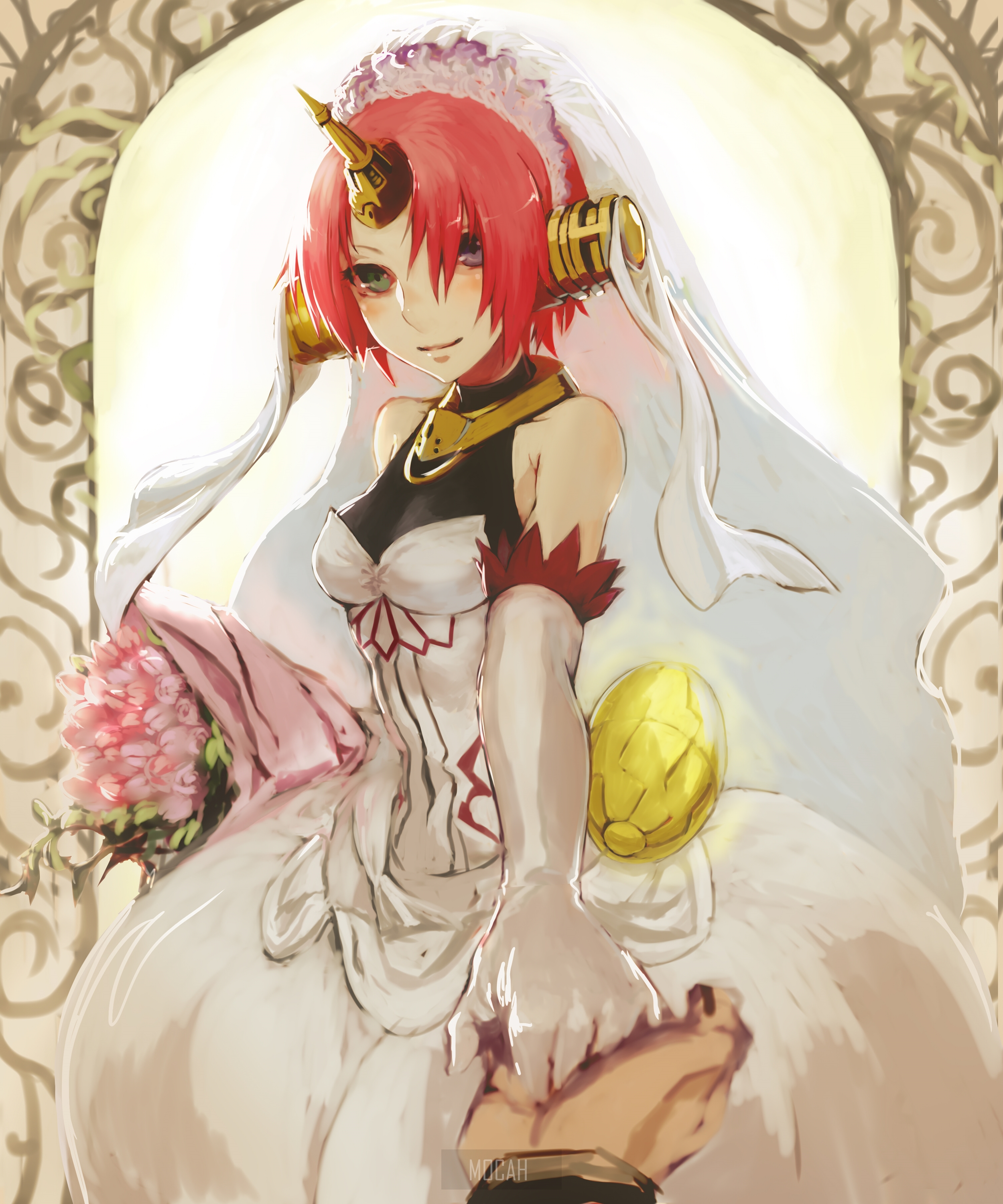 Frankenstein from Fate/Apocrypha in a wedding dress HD Phone Wallpaper