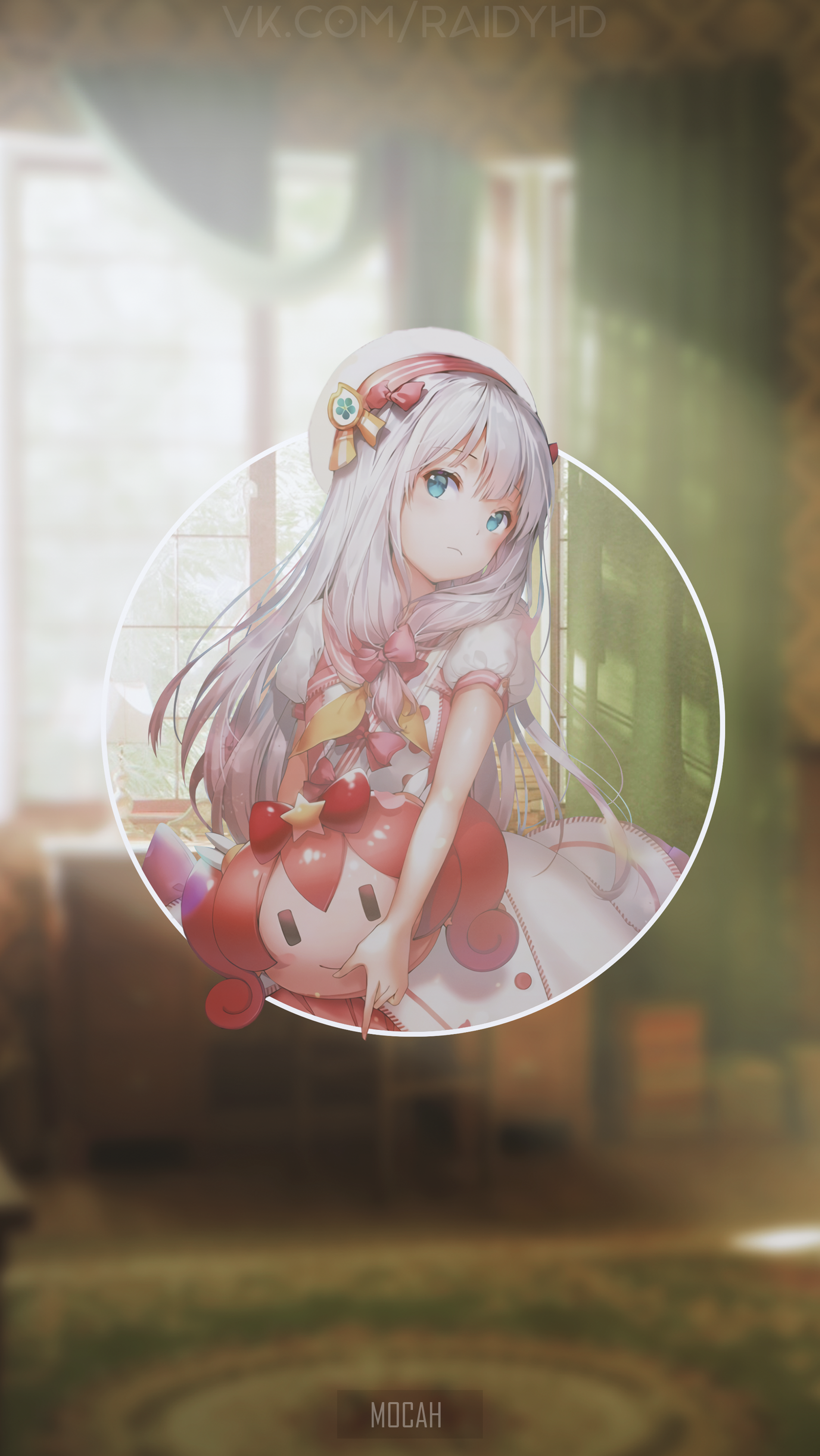 Izumi Sagiri from Eromanga Sensei holding a plush toy HD Phone Wallpaper