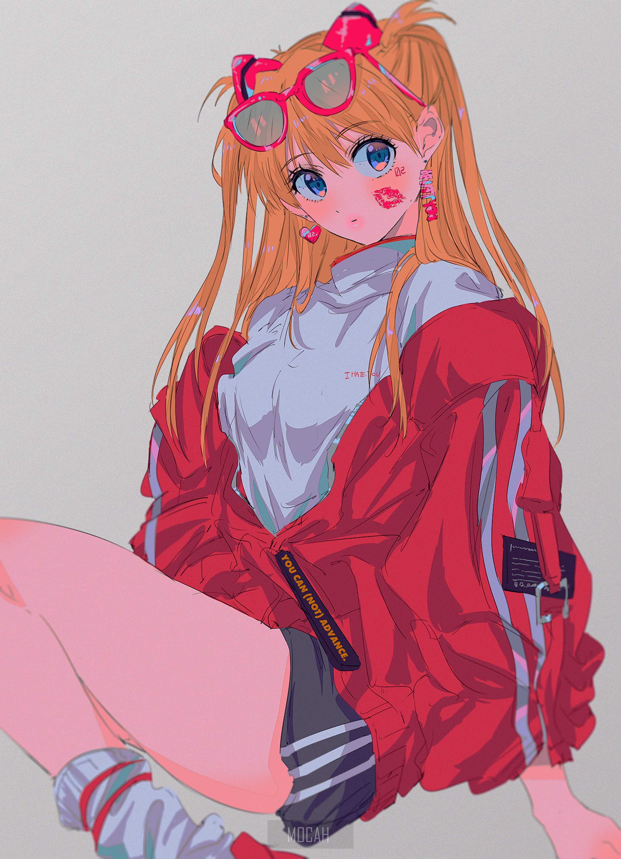 Asuka Langley Soryu from Neon Genesis Evangelion fan art HD Phone Wallpaper