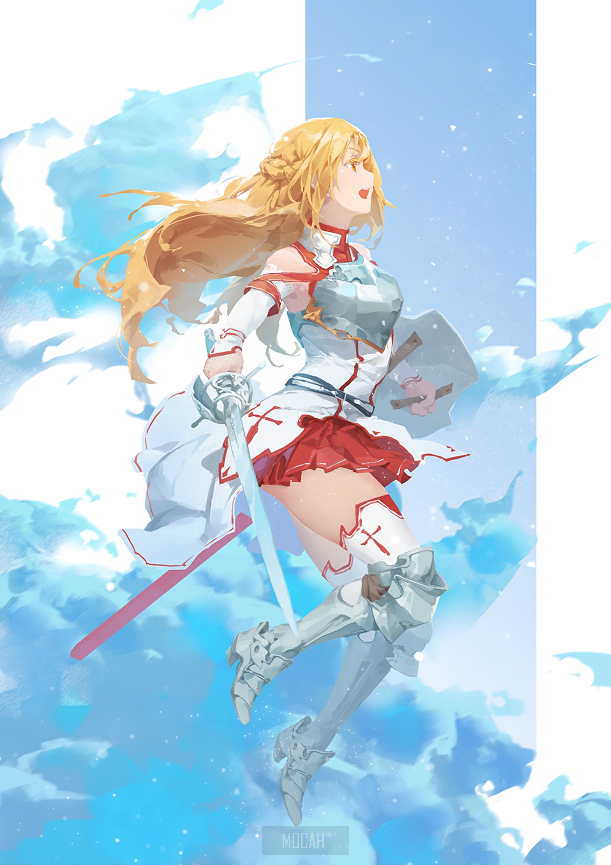 Asuna Yuuki from Sword Art Online in the Sky HD Phone Wallpaper