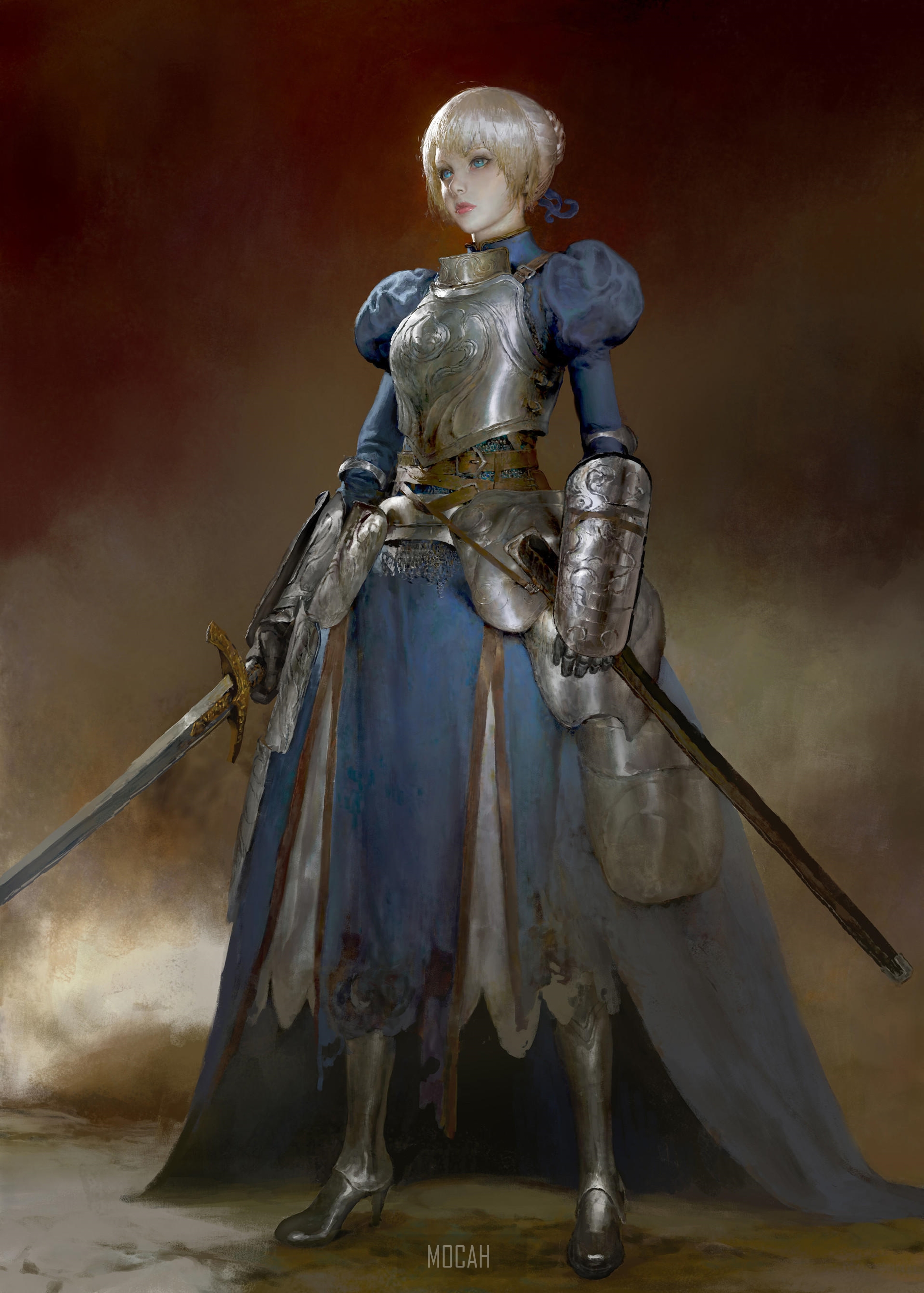 Saber Arturia Pendragon from Fate Series HD Phone Wallpaper