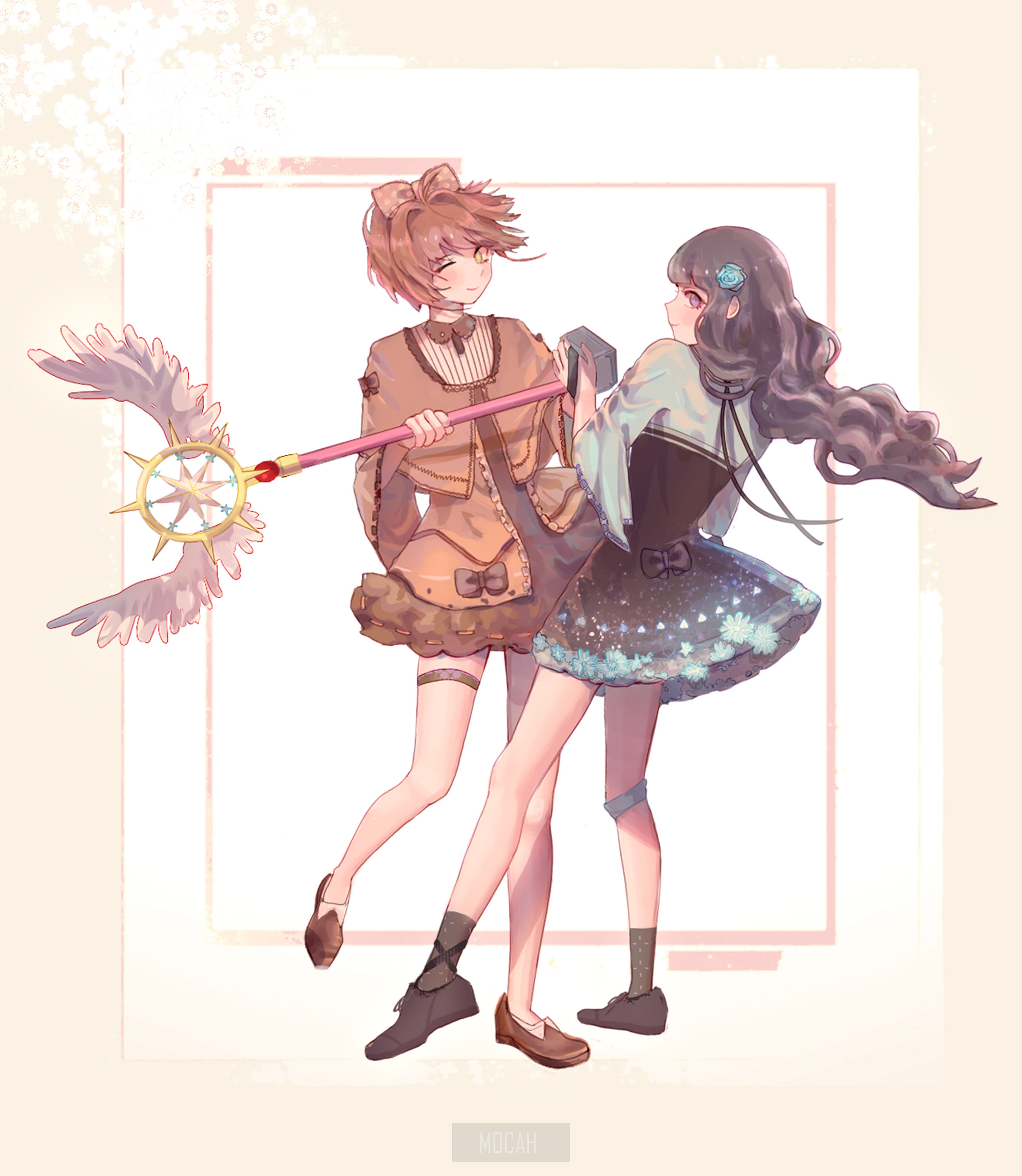 Sakura and Tomoyo from Cardcaptor Sakura HD Phone Wallpaper