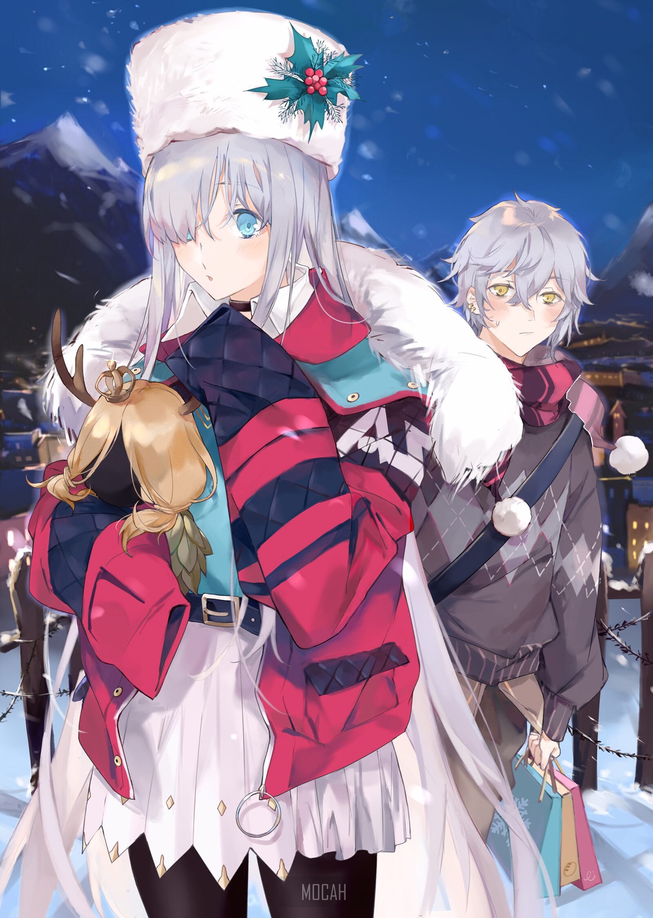 Anastasia from Fate/Grand Order in winter attire HD Phone Wallpaper