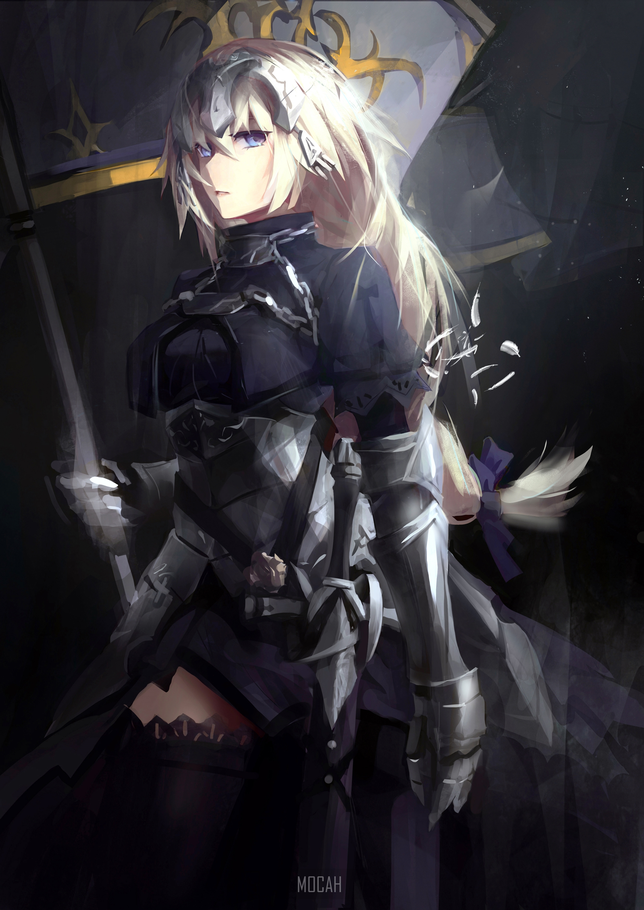 Jeanne d'Arc from Fate Series in Armor HD Phone Wallpaper