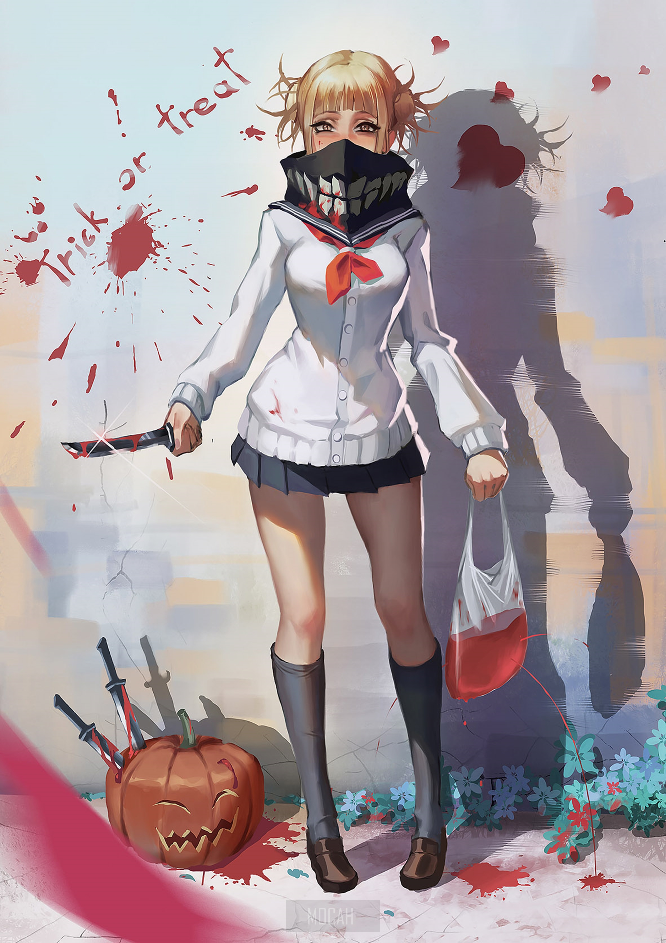 Himiko Toga from Boku no Hero Academia Halloween HD Phone Wallpaper
