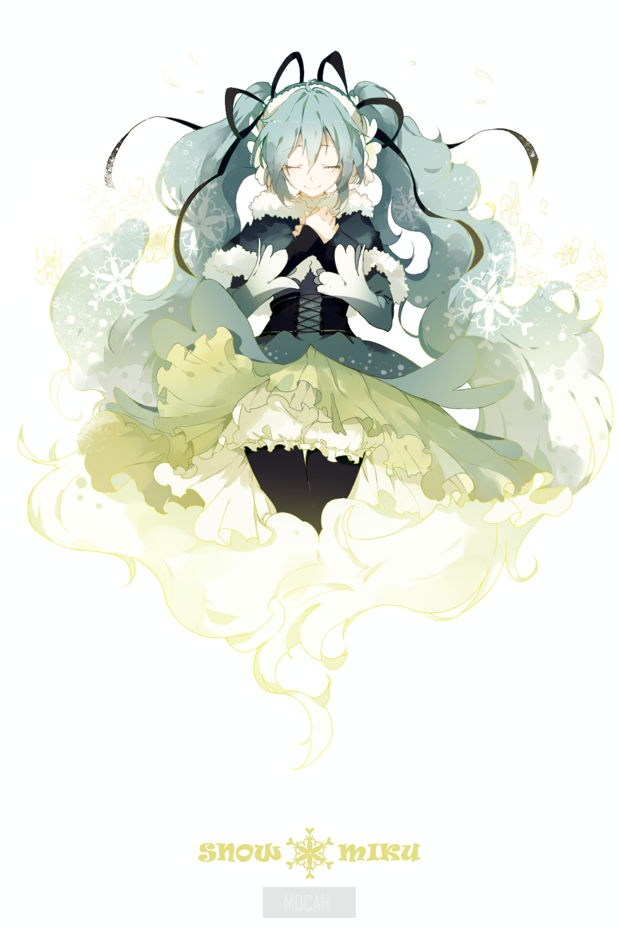 Snow Miku from Vocaloid HD Phone Wallpaper