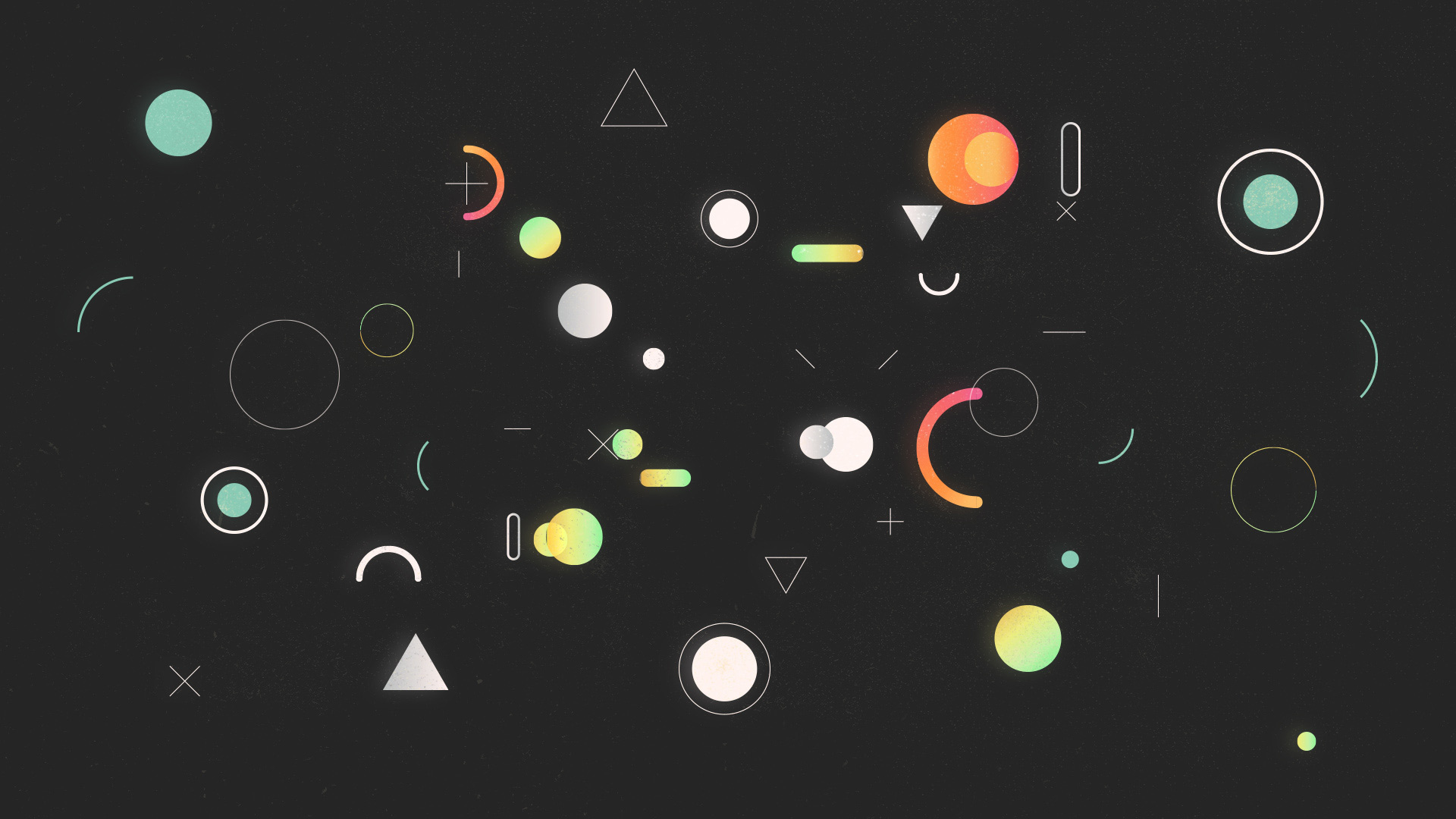 Abstract geometric shapes on a dark background HD Wallpaper