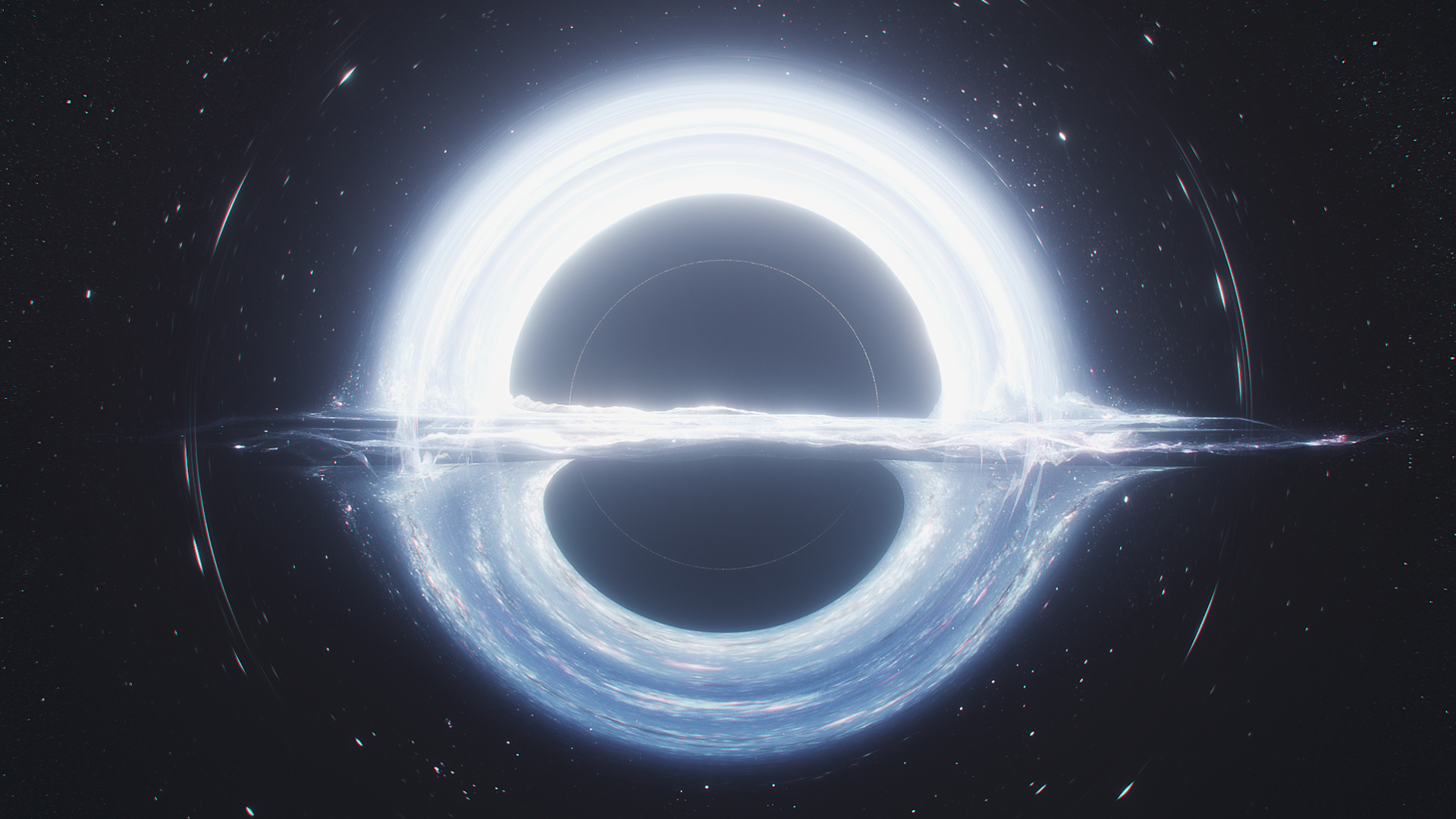 Black hole with accretion disk in space HD Wallpaper