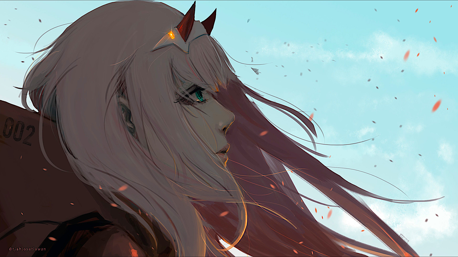 Zero Two from Darling in the FranXX HD Wallpaper